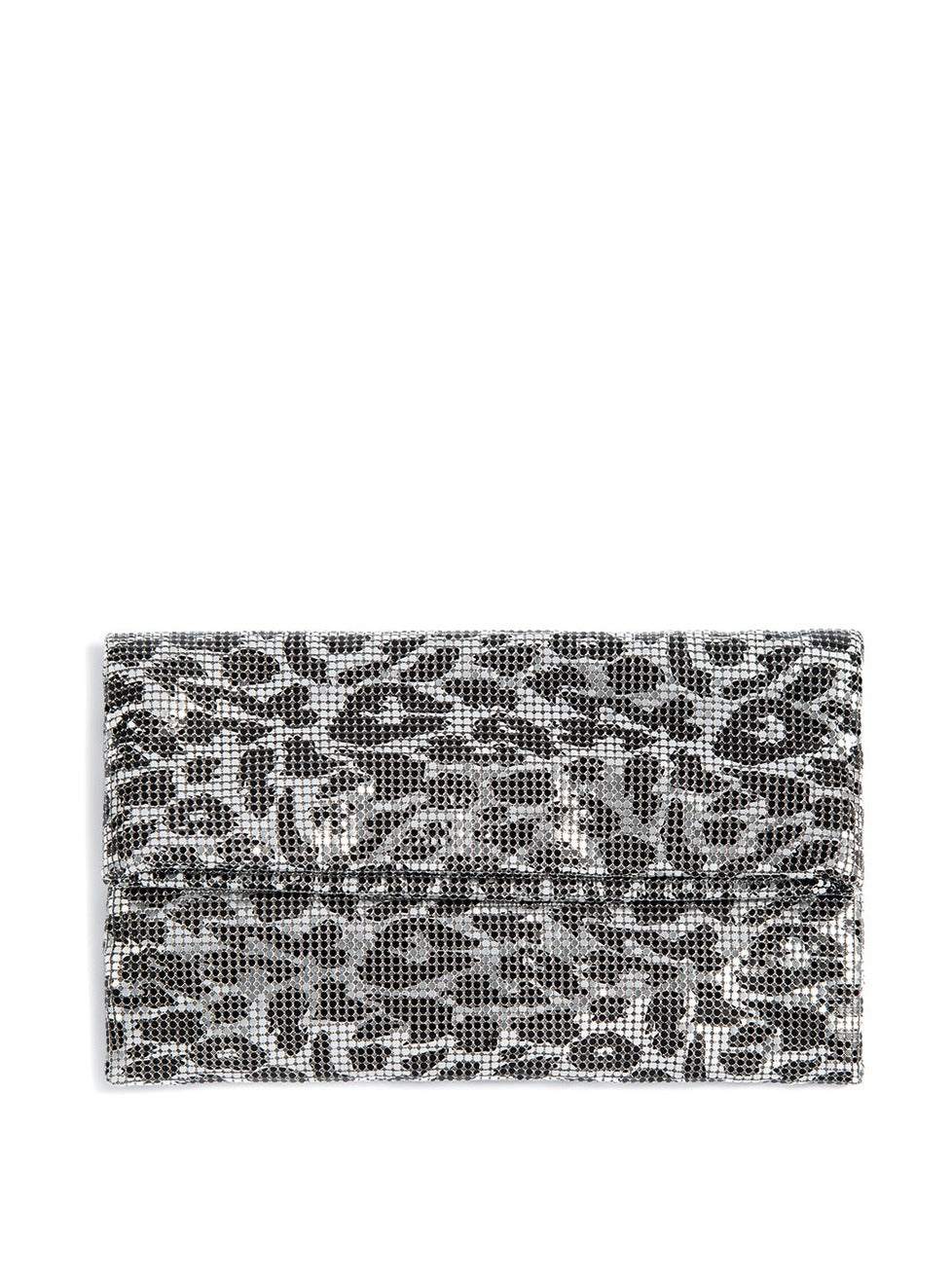Ty Fold Clutch,Silver
