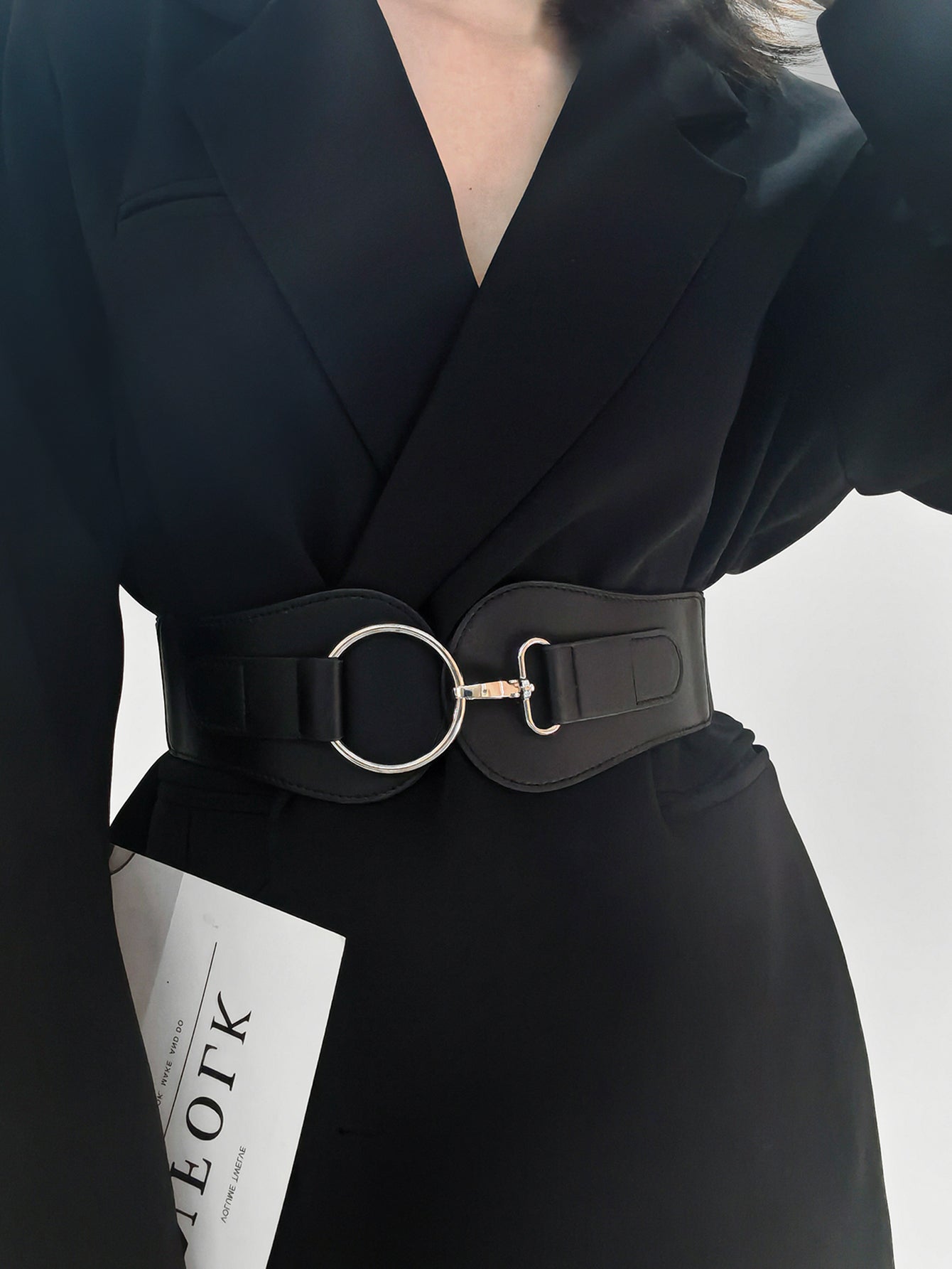 Buy PU Elastic Wide Belt by Faz