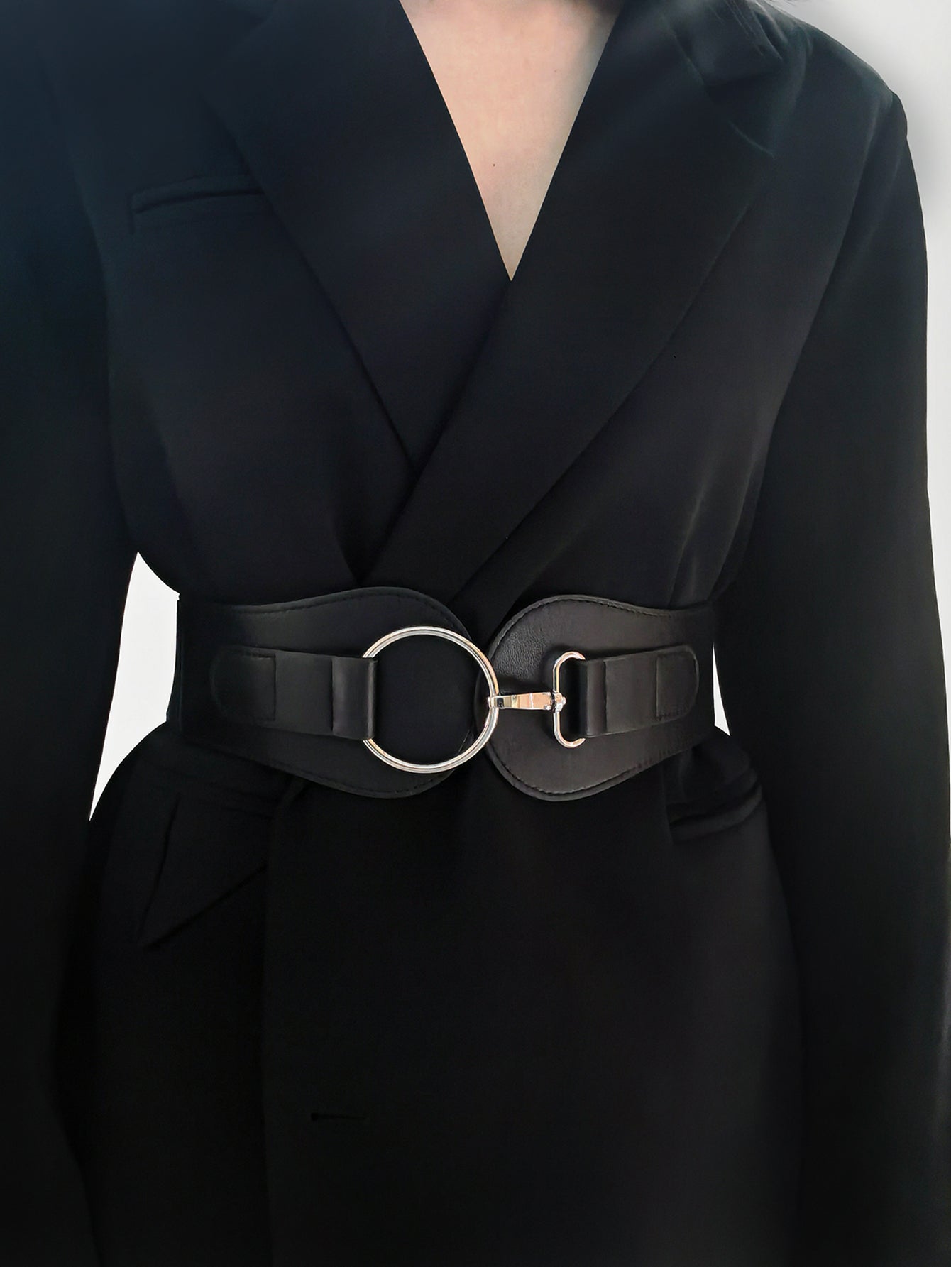 Buy PU Elastic Wide Belt by Faz