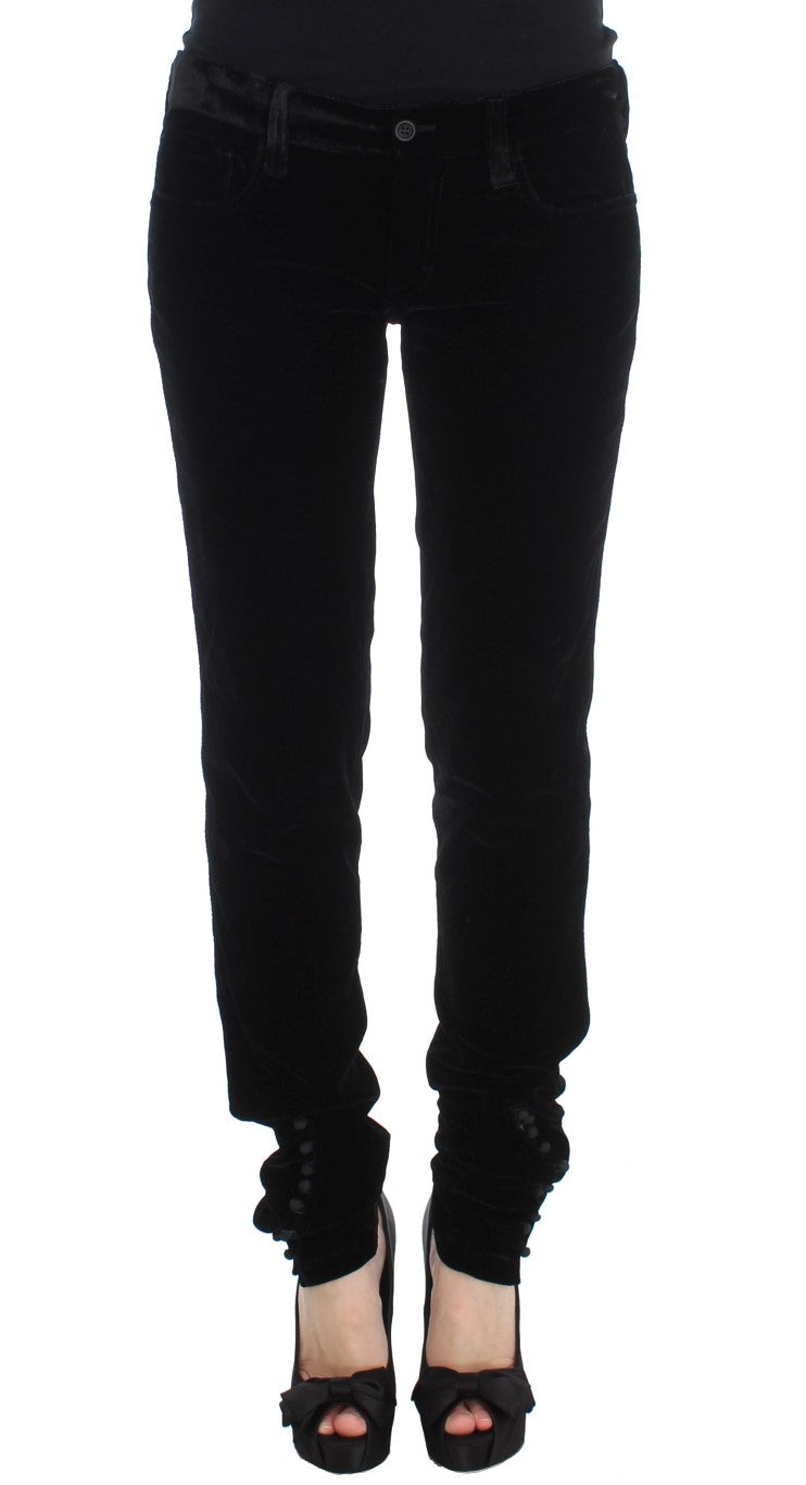 Elegant Black Slim Fit Trousers