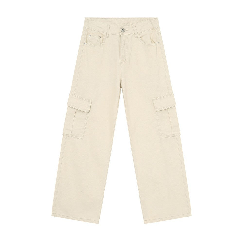 Buy Wide Leg Cargo Jeans by Faz