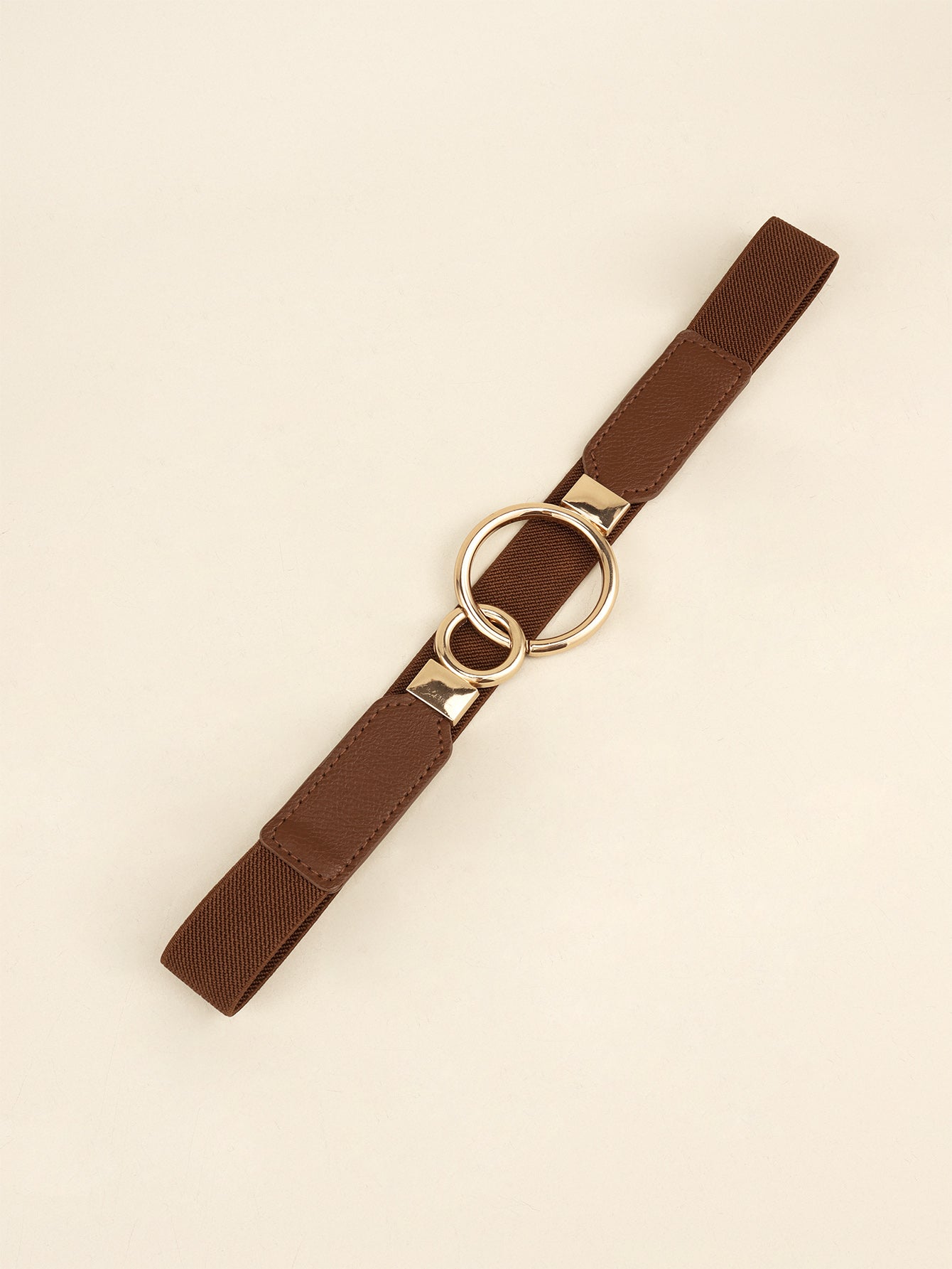 Buy Double Ring Buckle Elastic PU Belt by Faz