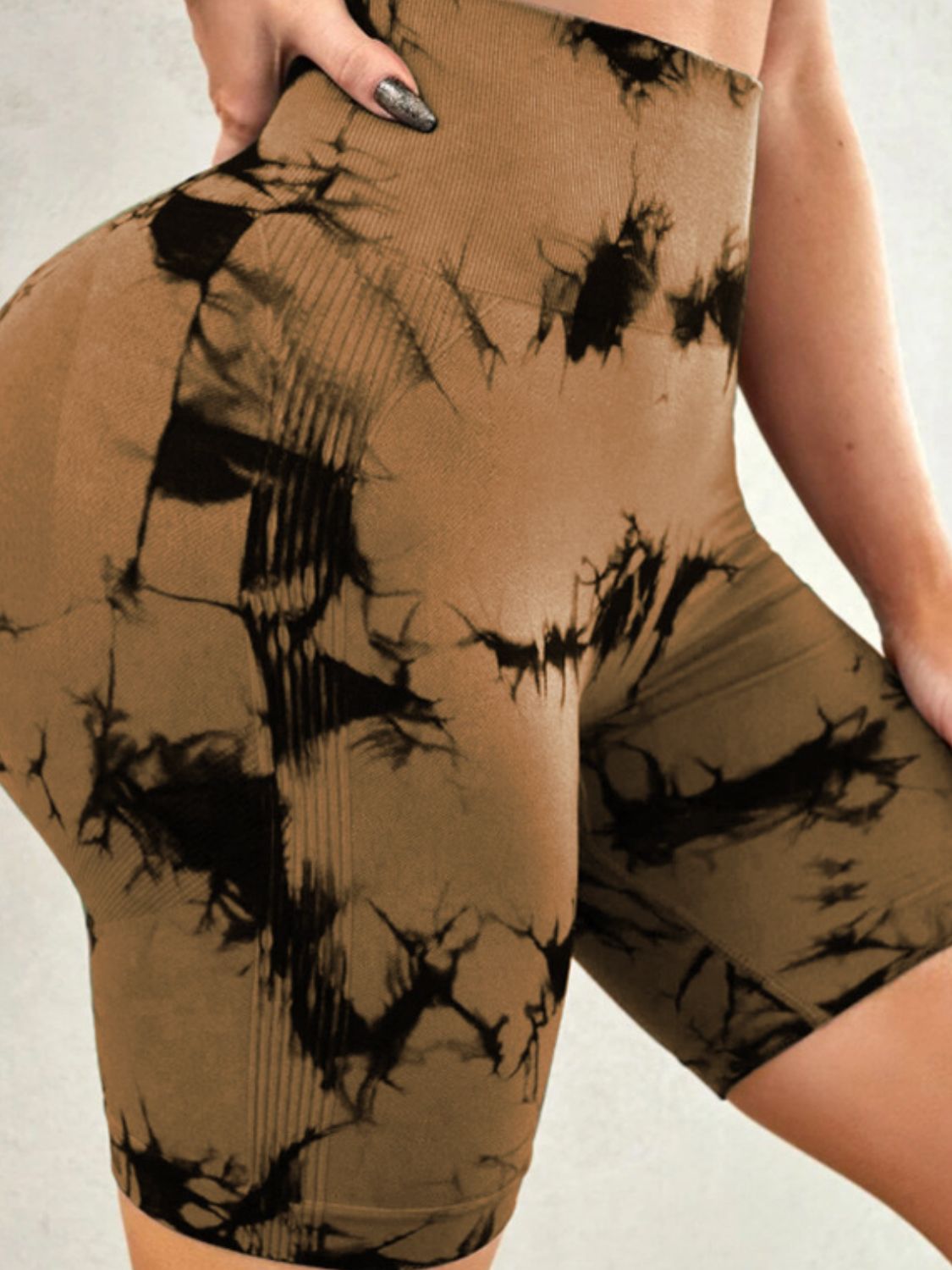 Buy Tie-Dye High Waist Active Shorts by Faz