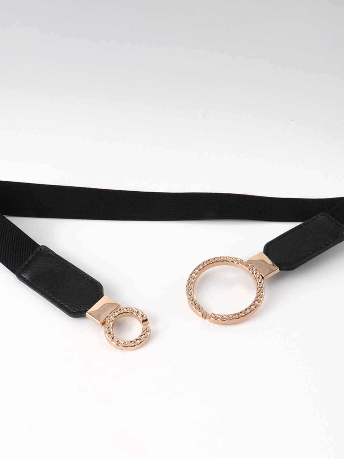 Buy Double Ring Buckle Elastic PU Belt by Faz
