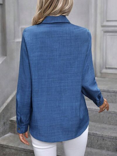 Buy Button Up Collared Neck Long Sleeve Shirt by A@X@E