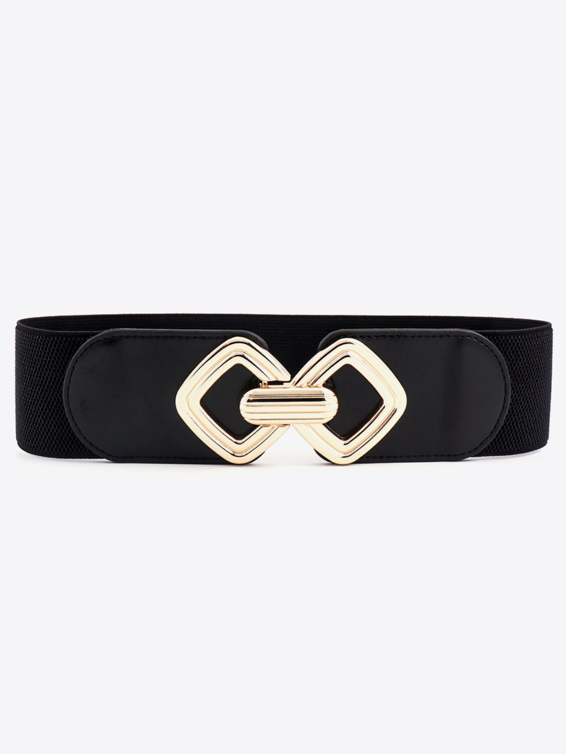 Buy Geometric Buckle Elastic Wide Belt by Faz