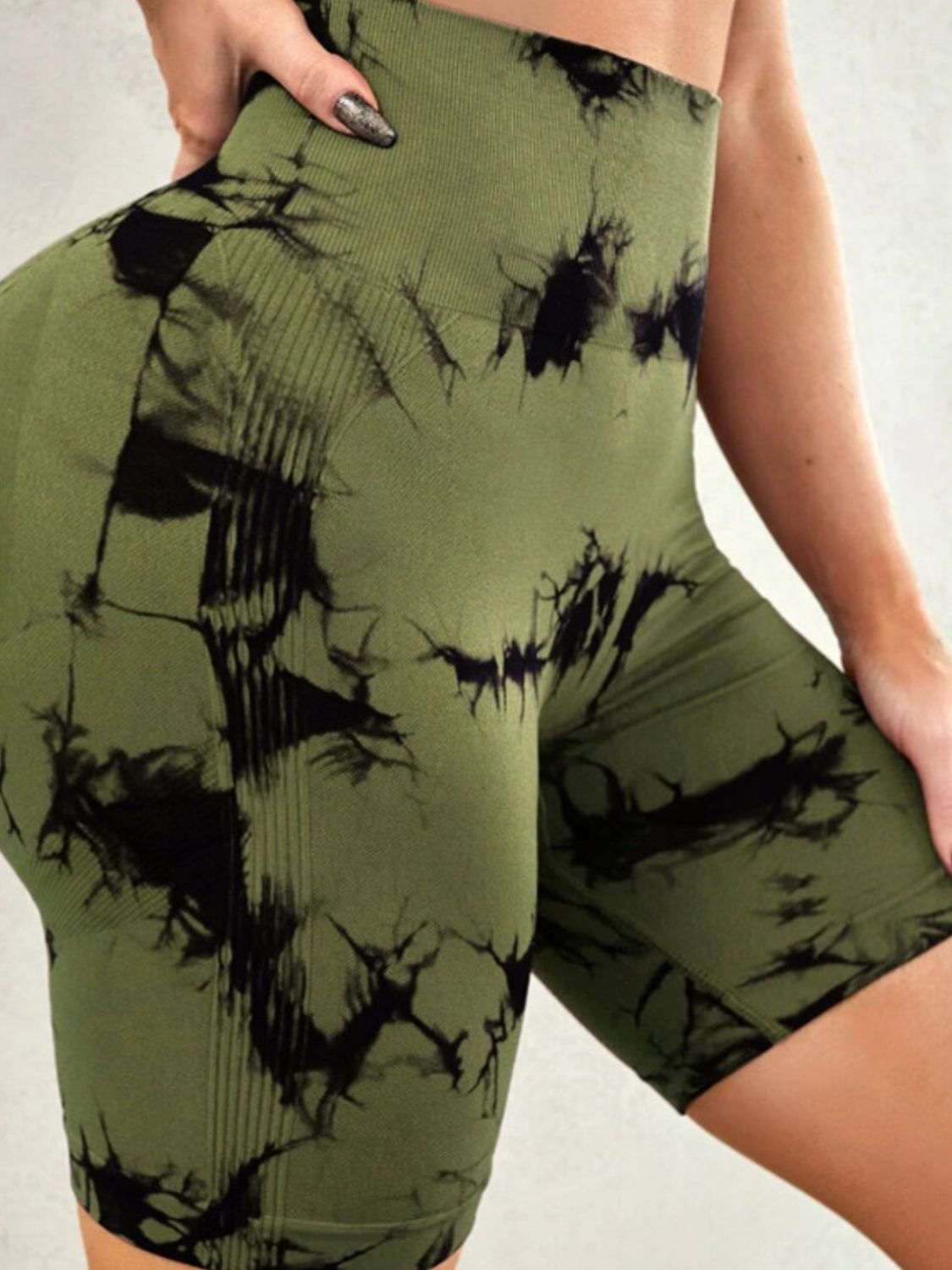 Buy Tie-Dye High Waist Active Shorts by Faz