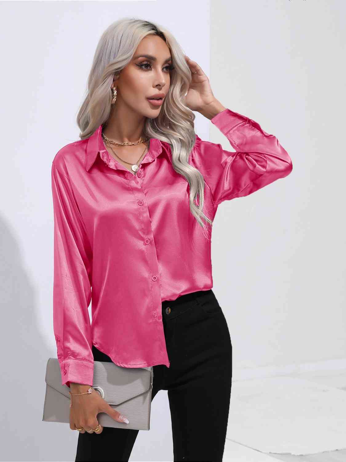 Buy Collared Neck Buttoned Long Sleeve Shirt by B&S