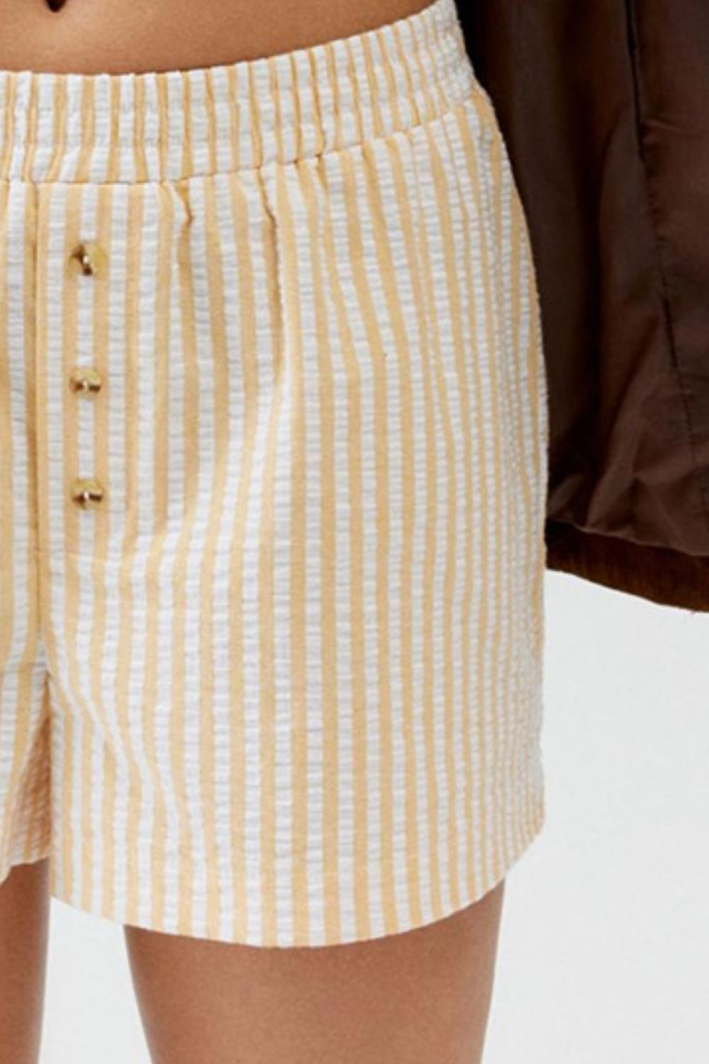 Buy Striped Elastic Waist Shorts by Faz