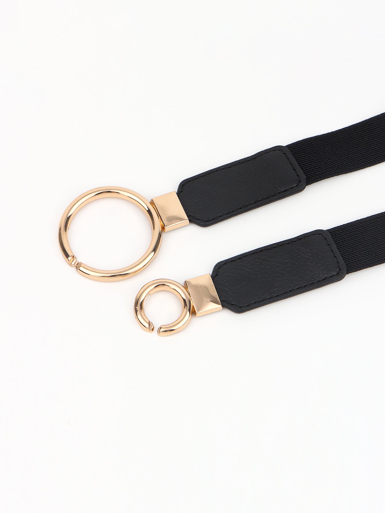 Buy Double Ring Buckle Elastic PU Belt by Faz