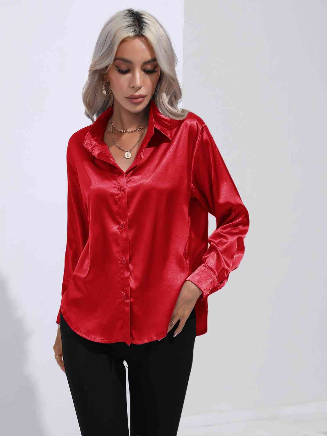 Buy Collared Neck Buttoned Long Sleeve Shirt by B&S