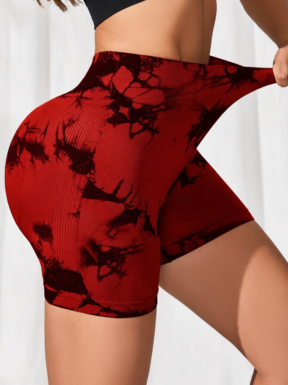 Buy Tie-Dye High Waist Active Shorts by Faz