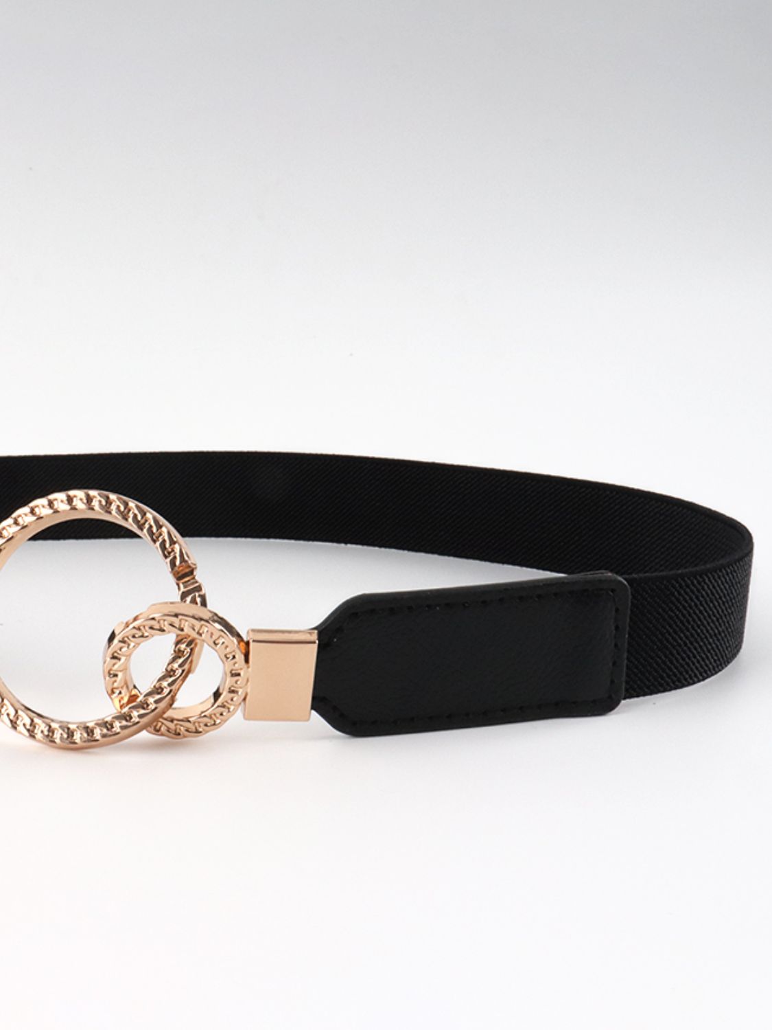 Buy Double Ring Buckle Elastic PU Belt by Faz