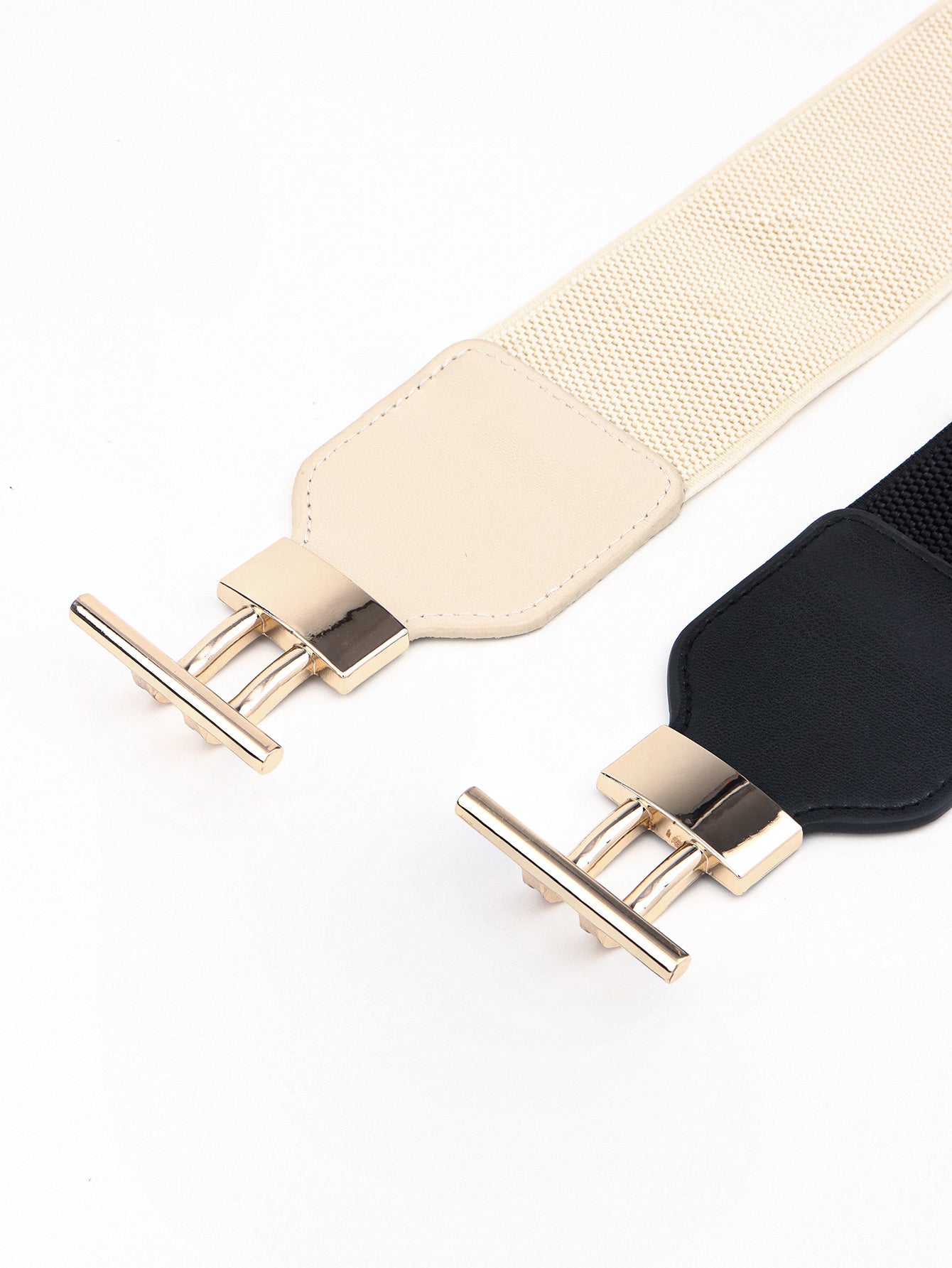 Buy PU Elastic Wide Belt with Alloy Buckle by Faz