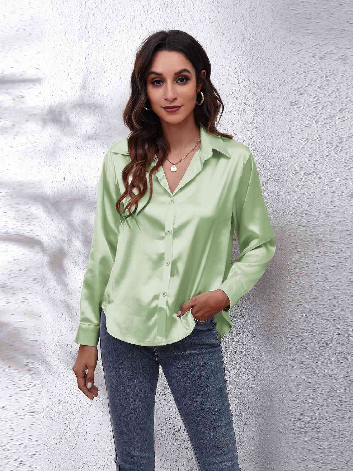 Buy Collared Neck Buttoned Long Sleeve Shirt by B&S