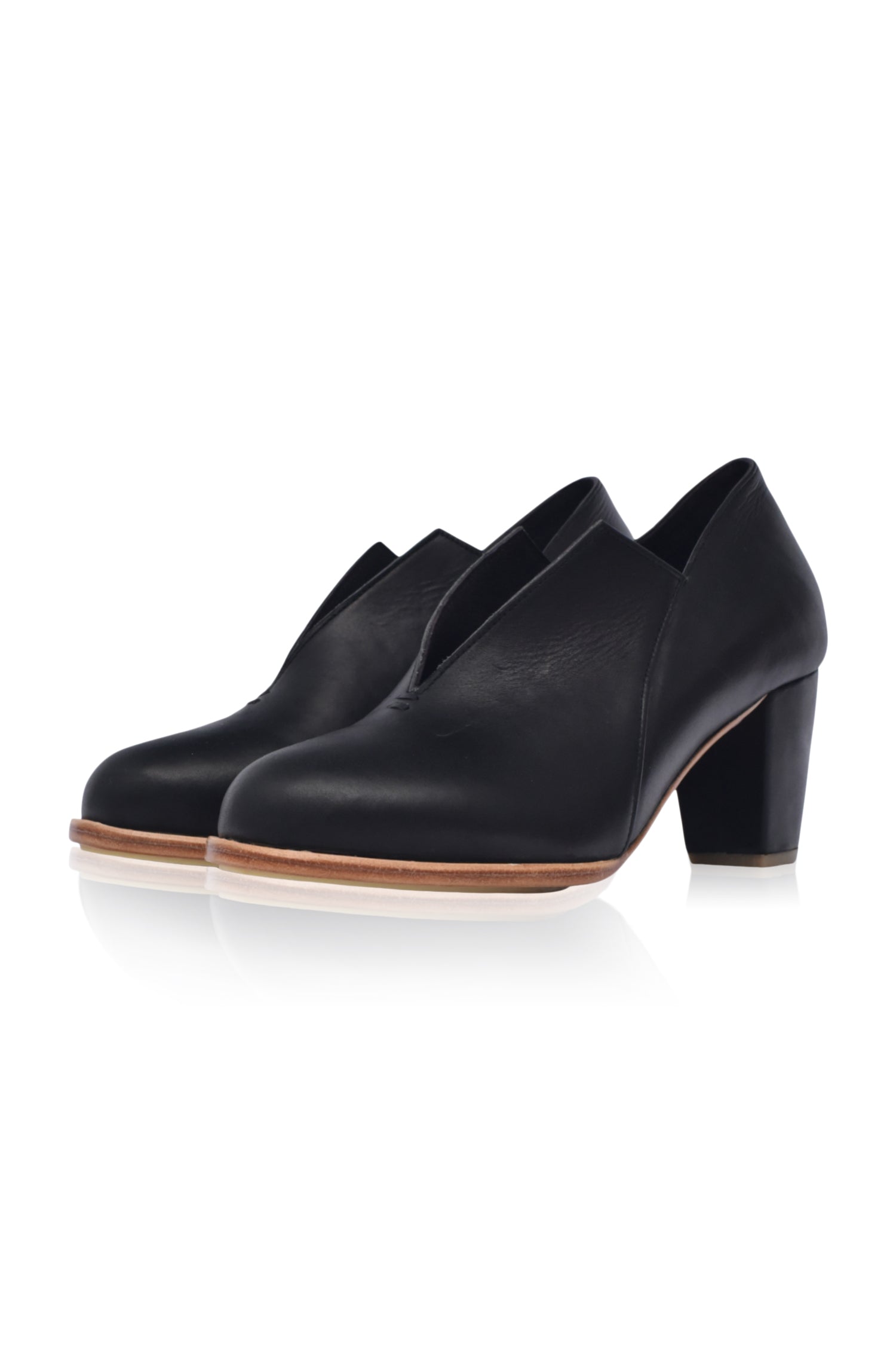 Buy Ange Leather Heel Booties by ELF by Bali ELF