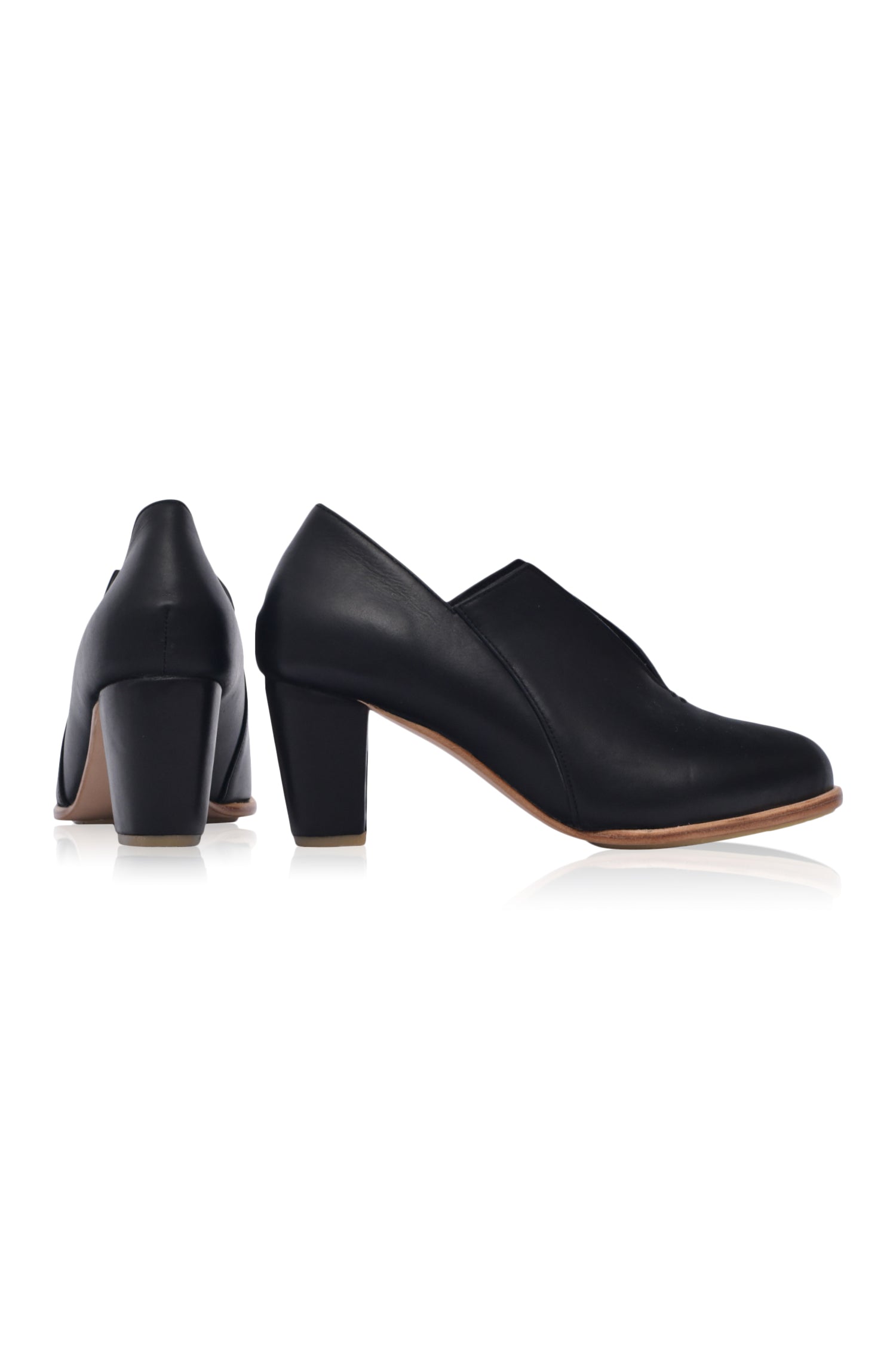 Buy Ange Leather Heel Booties by ELF by Bali ELF