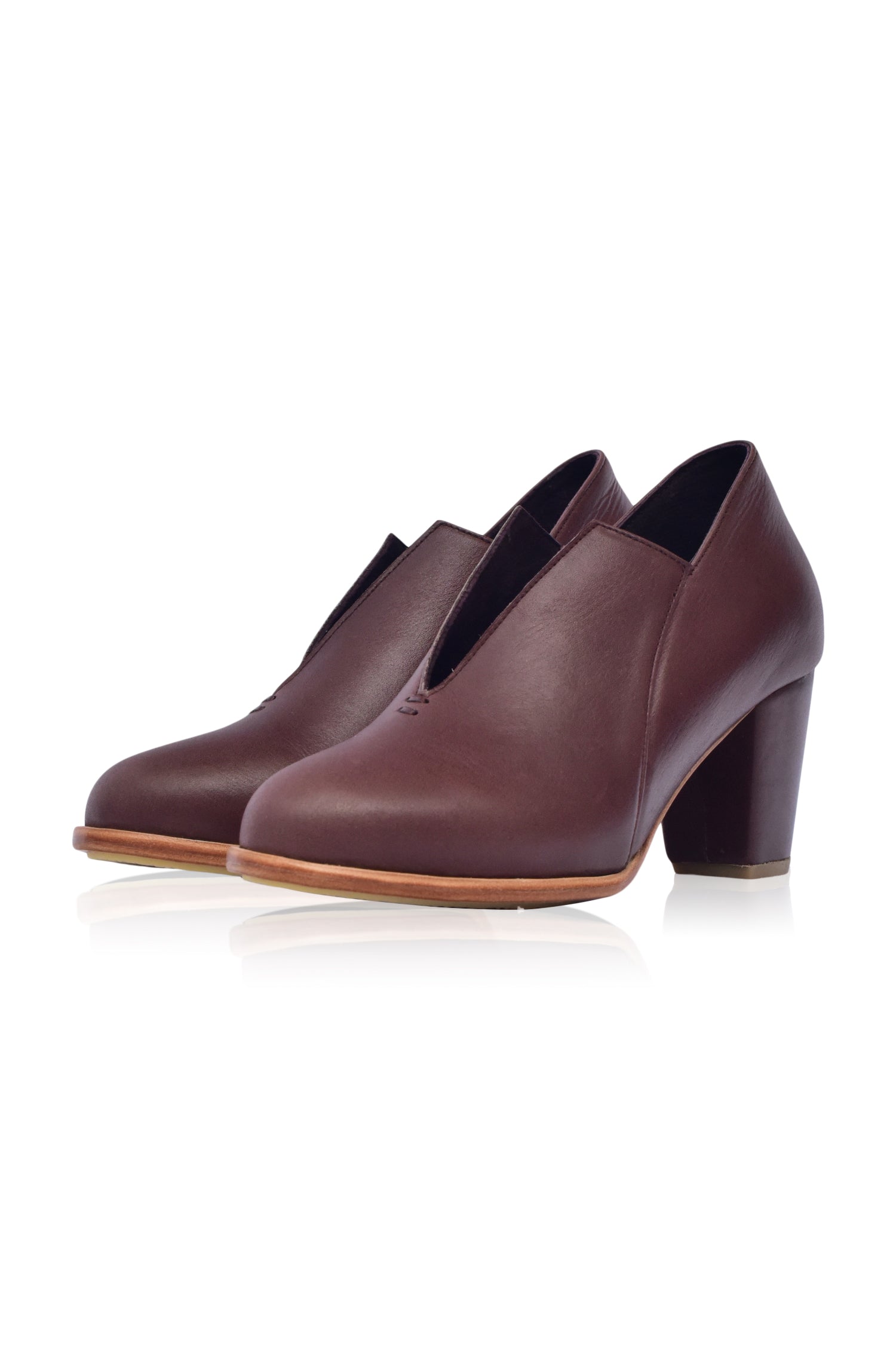 Buy Ange Leather Heel Booties by Bali ELF