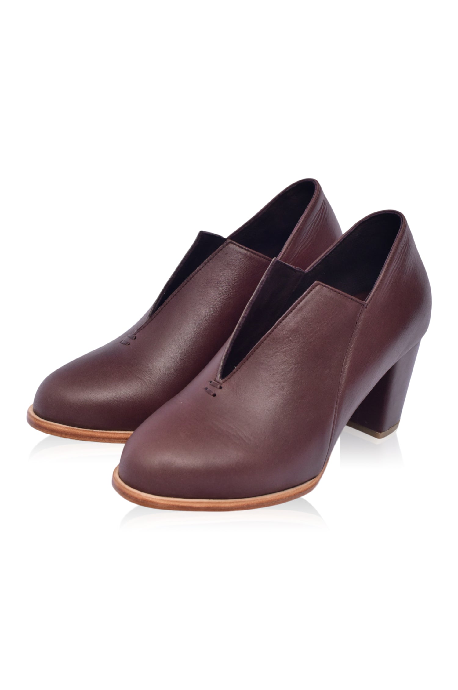 Buy Ange Leather Heel Booties by Bali ELF