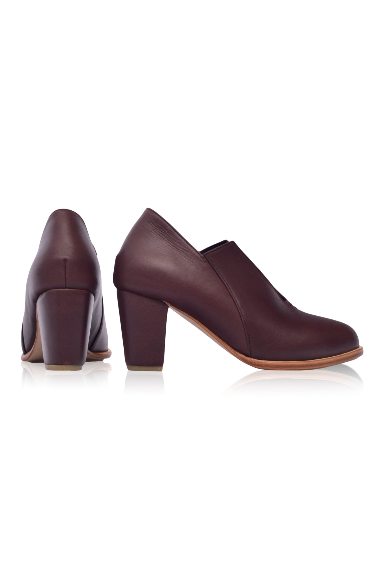 Buy Ange Leather Heel Booties by Bali ELF