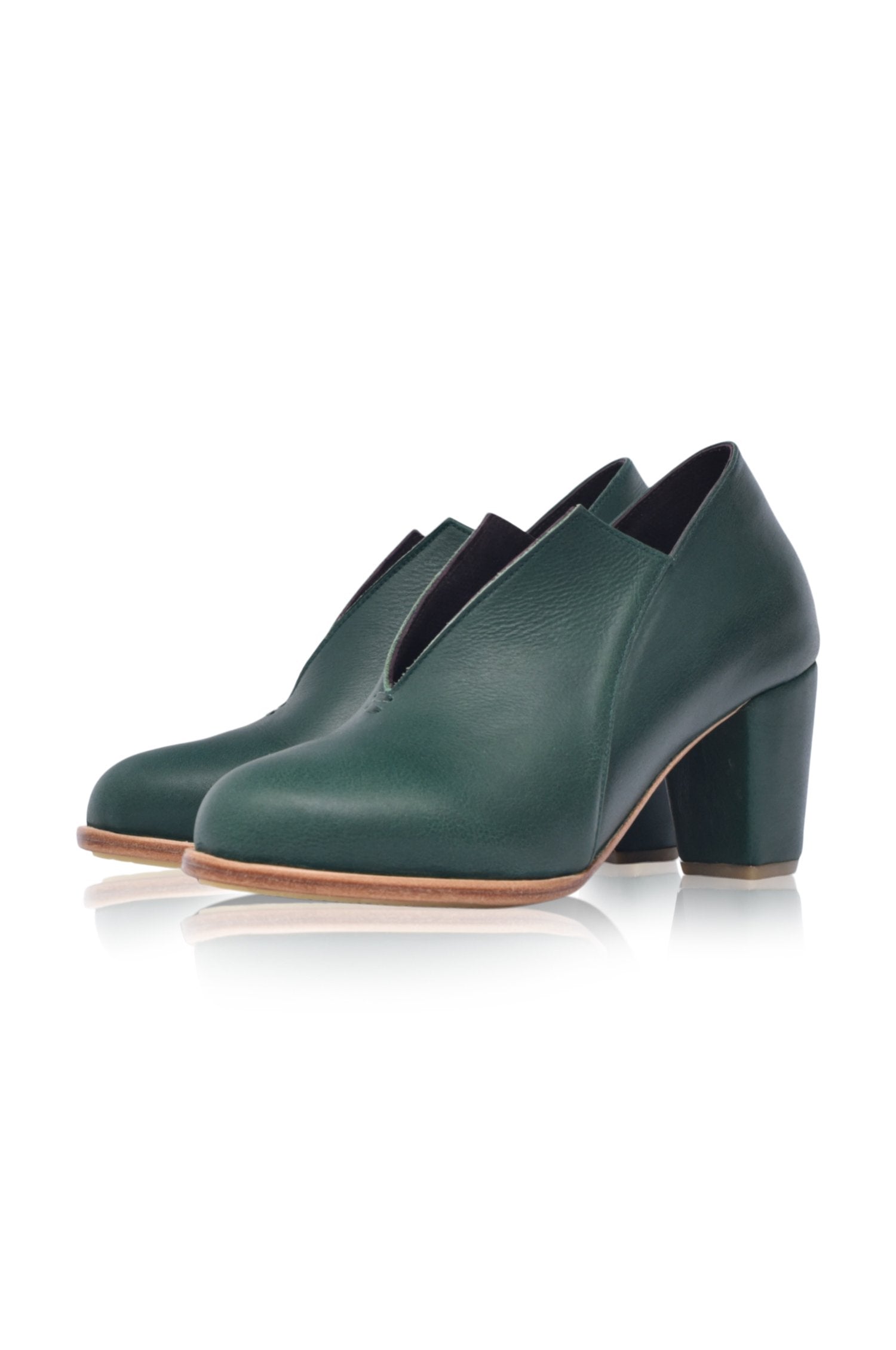 Buy Ange Leather Heel Booties by Bali ELF