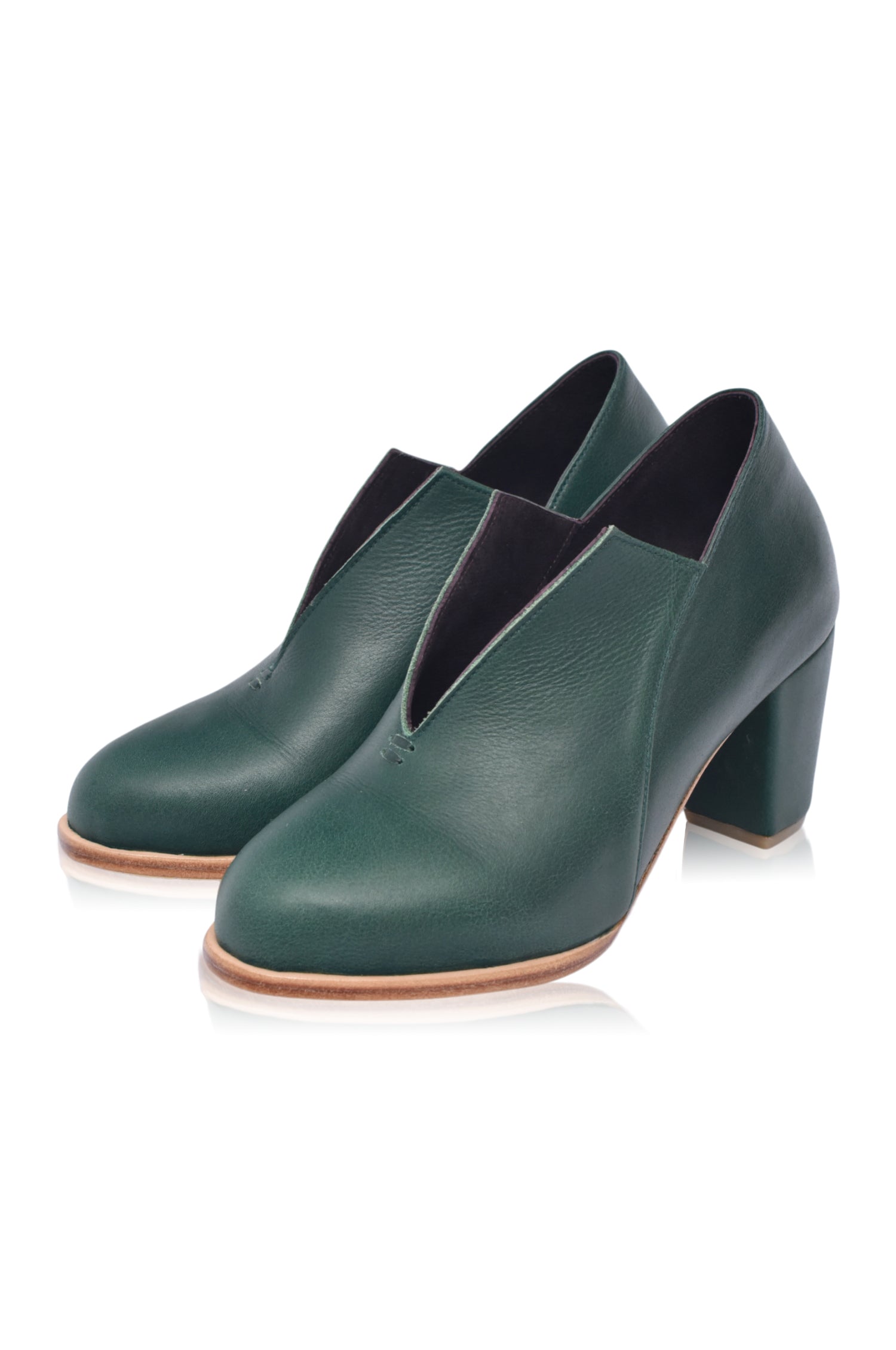 Buy Ange Leather Heel Booties by Bali ELF