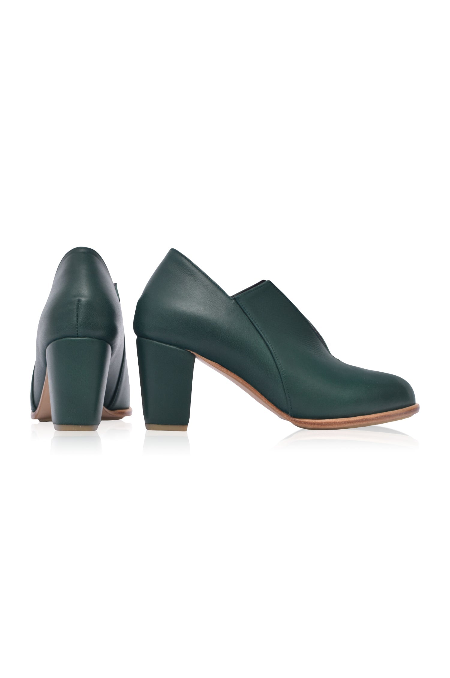 Buy Ange Leather Heel Booties by Bali ELF