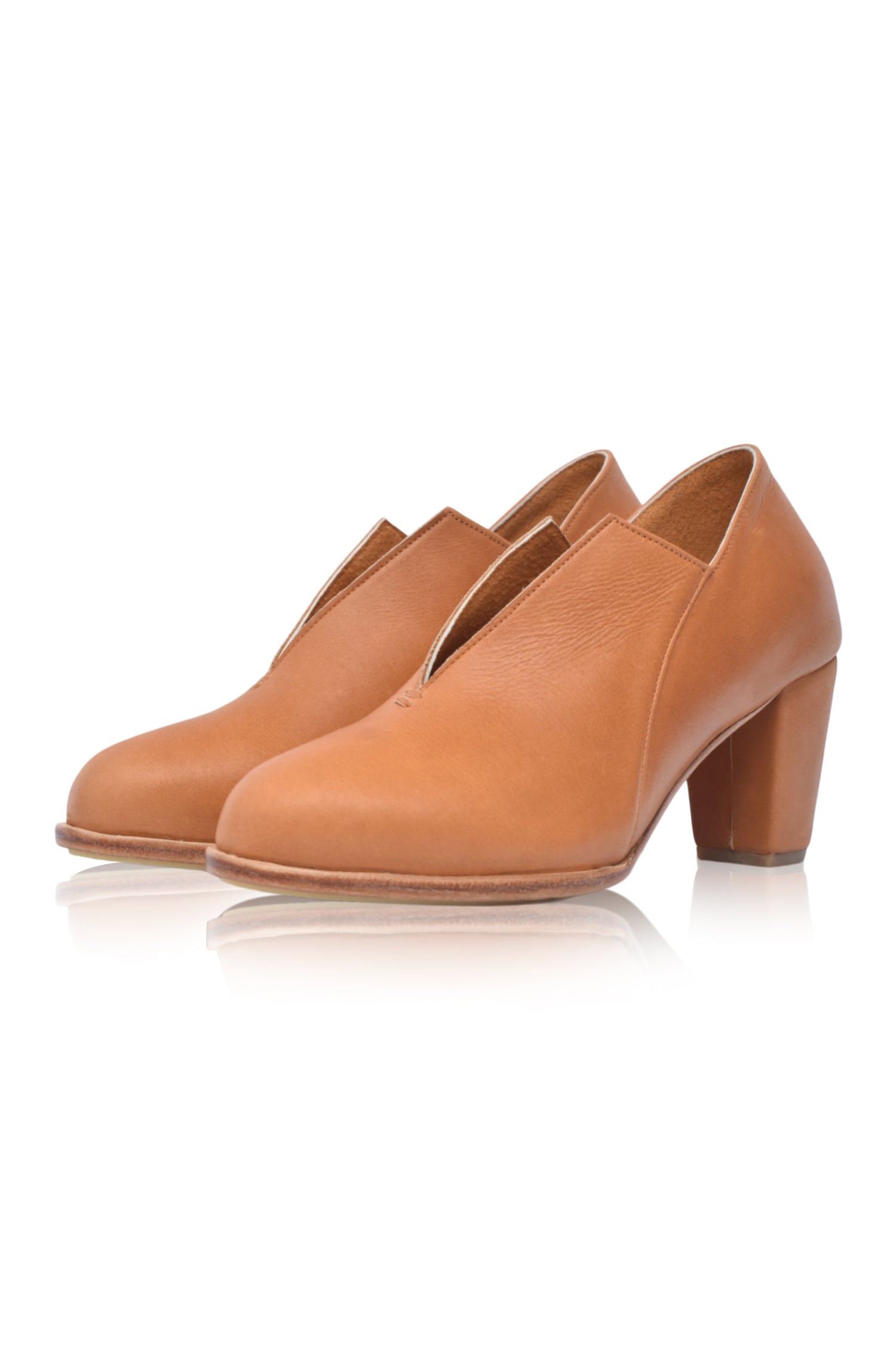 Buy Ange Leather Heel Booties by Bali ELF