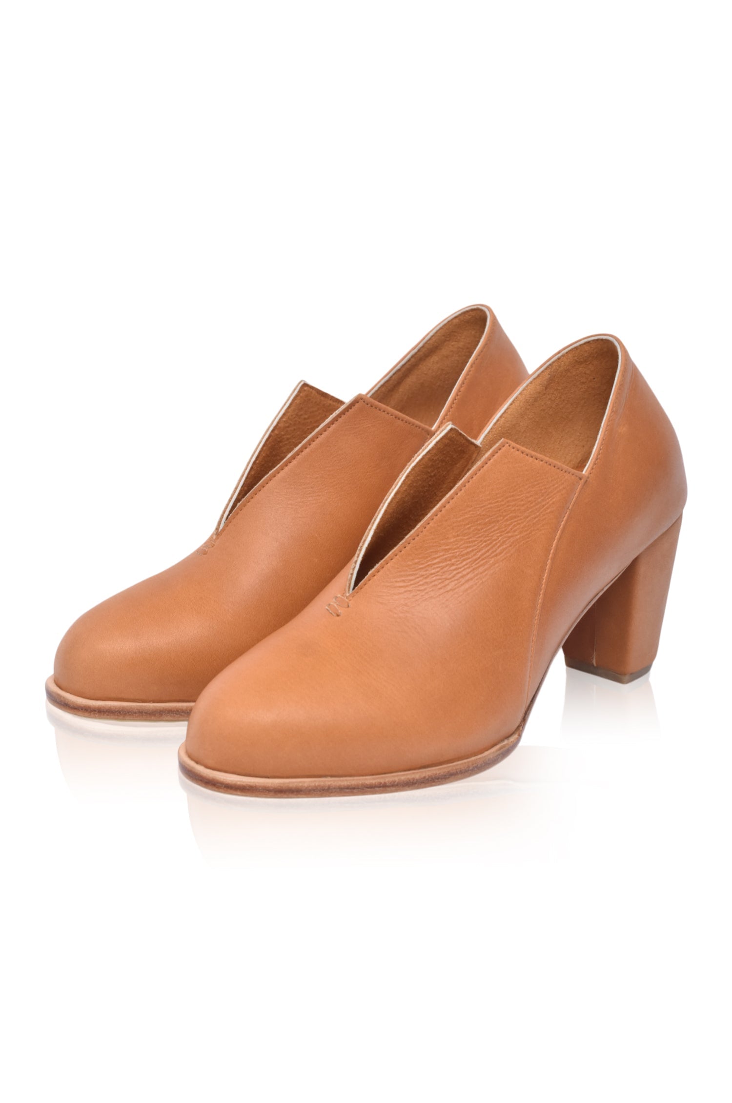Buy Ange Leather Heel Booties by ELF by Bali ELF