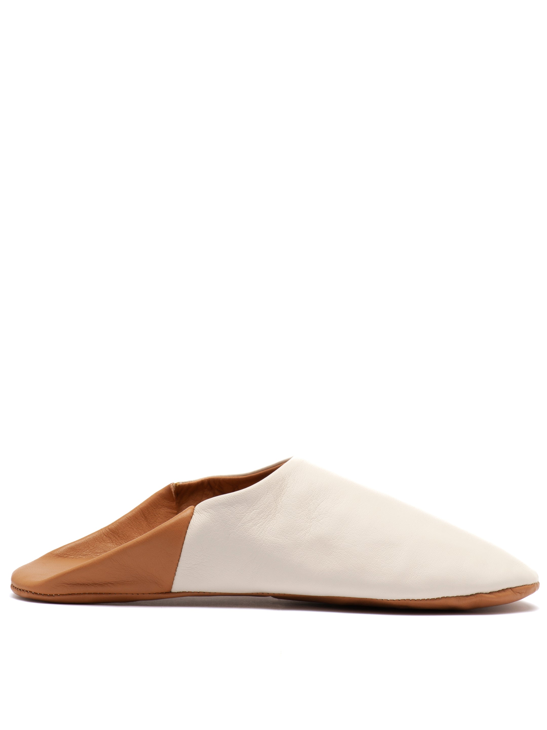 Creamy Cappuccino - Leather Slippers