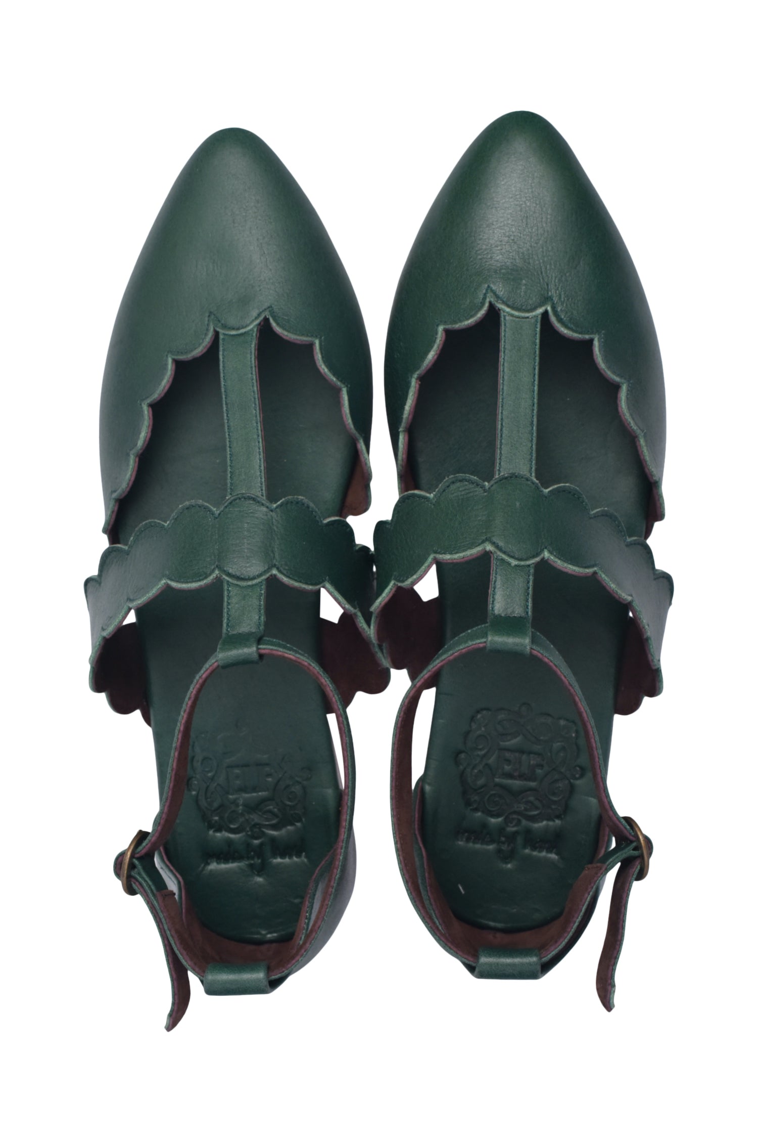 Buy Gardenia Pointy Toe Leather Flats by Bali ELF