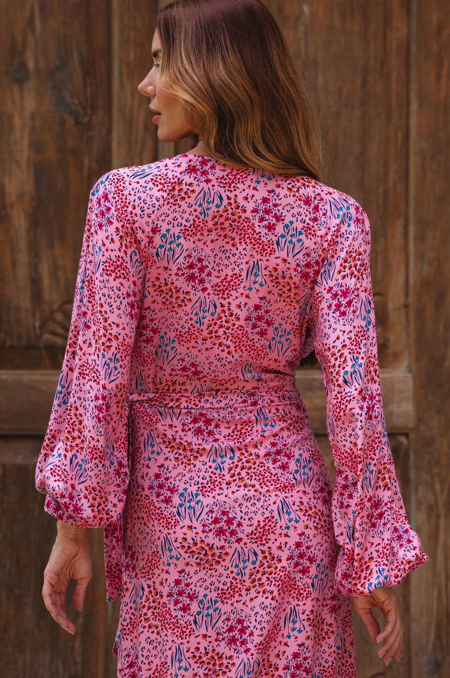 Buy Golden Hour Wrap High Low Dress by Bali ELF