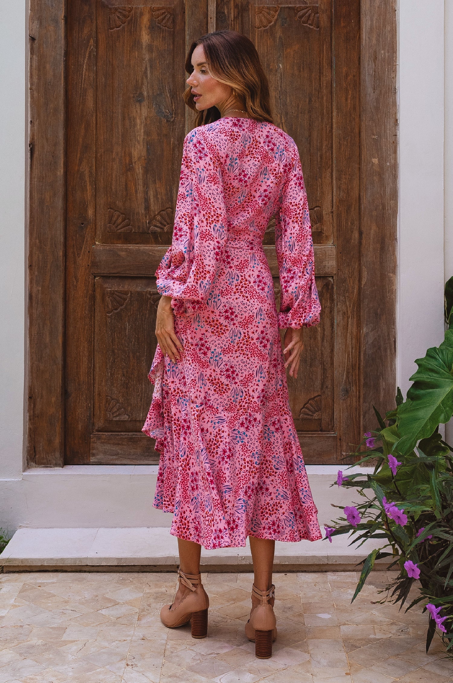 Buy Golden Hour Wrap High Low Dress by Bali ELF
