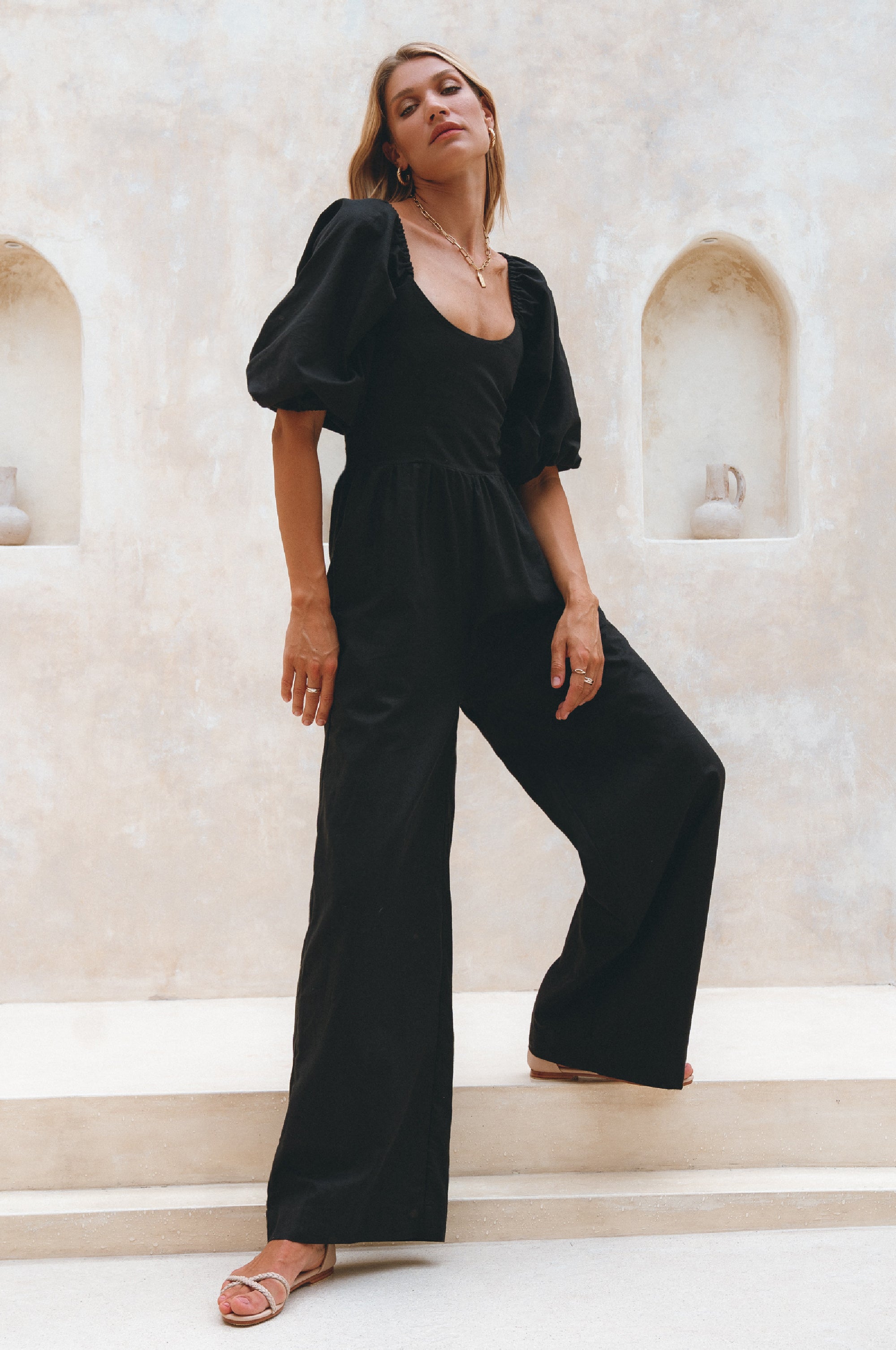 Buy Heaven Bay Linen Jumpsuit by Bali ELF