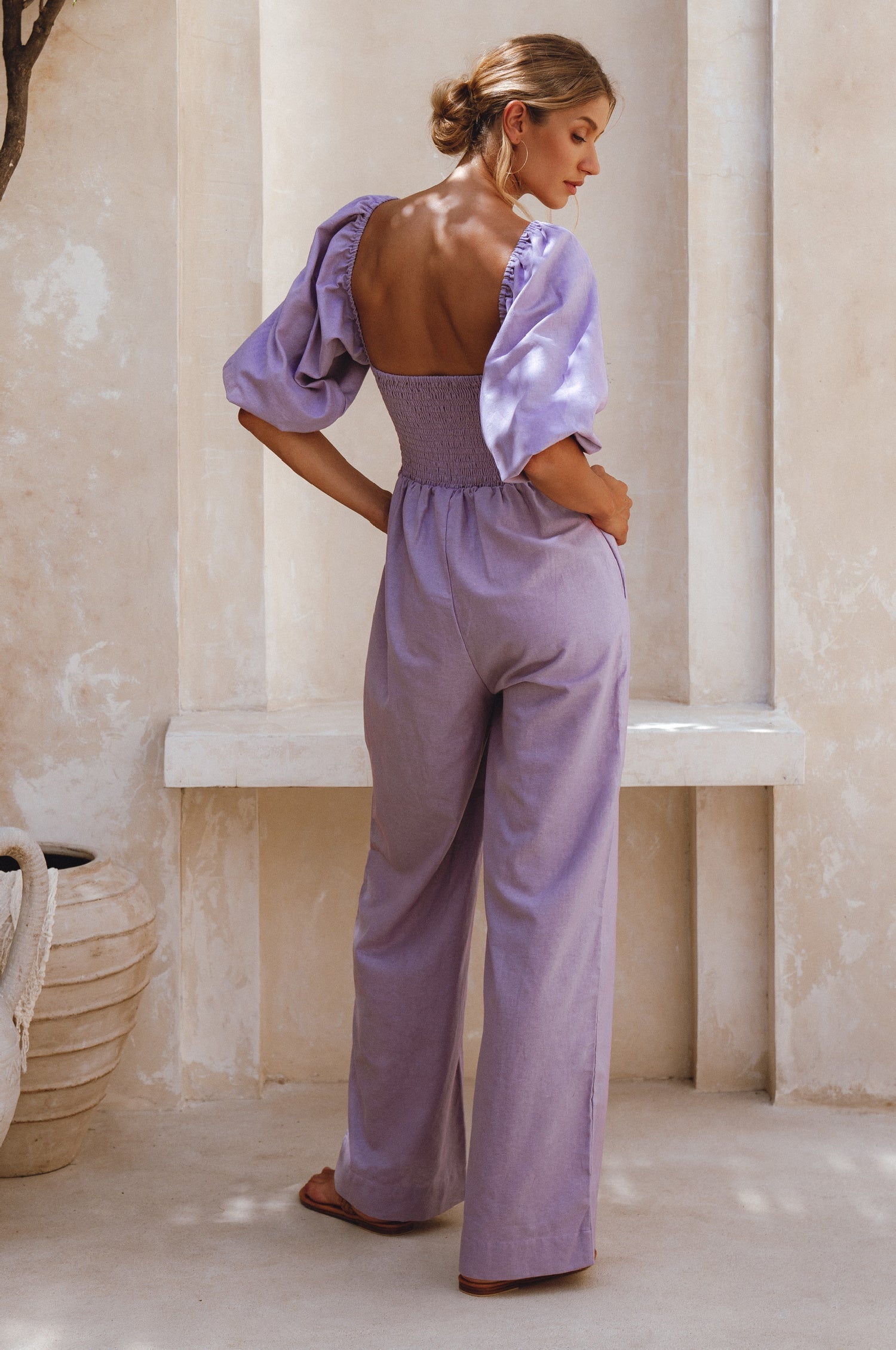 Buy Heaven Bay Linen Jumpsuit by Bali ELF