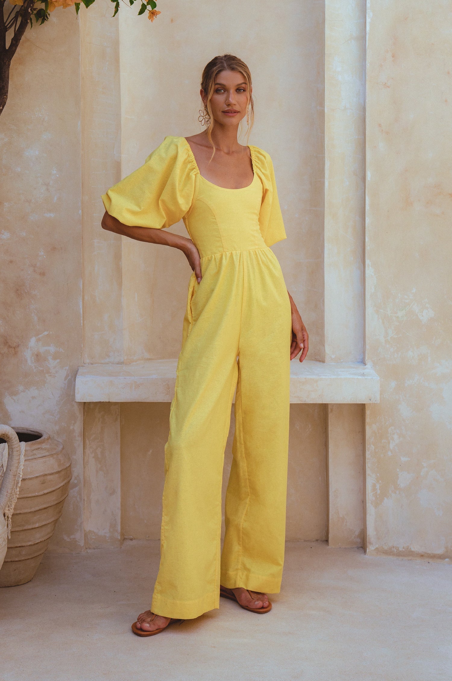 Buy Heaven Bay Linen Jumpsuit by Bali ELF