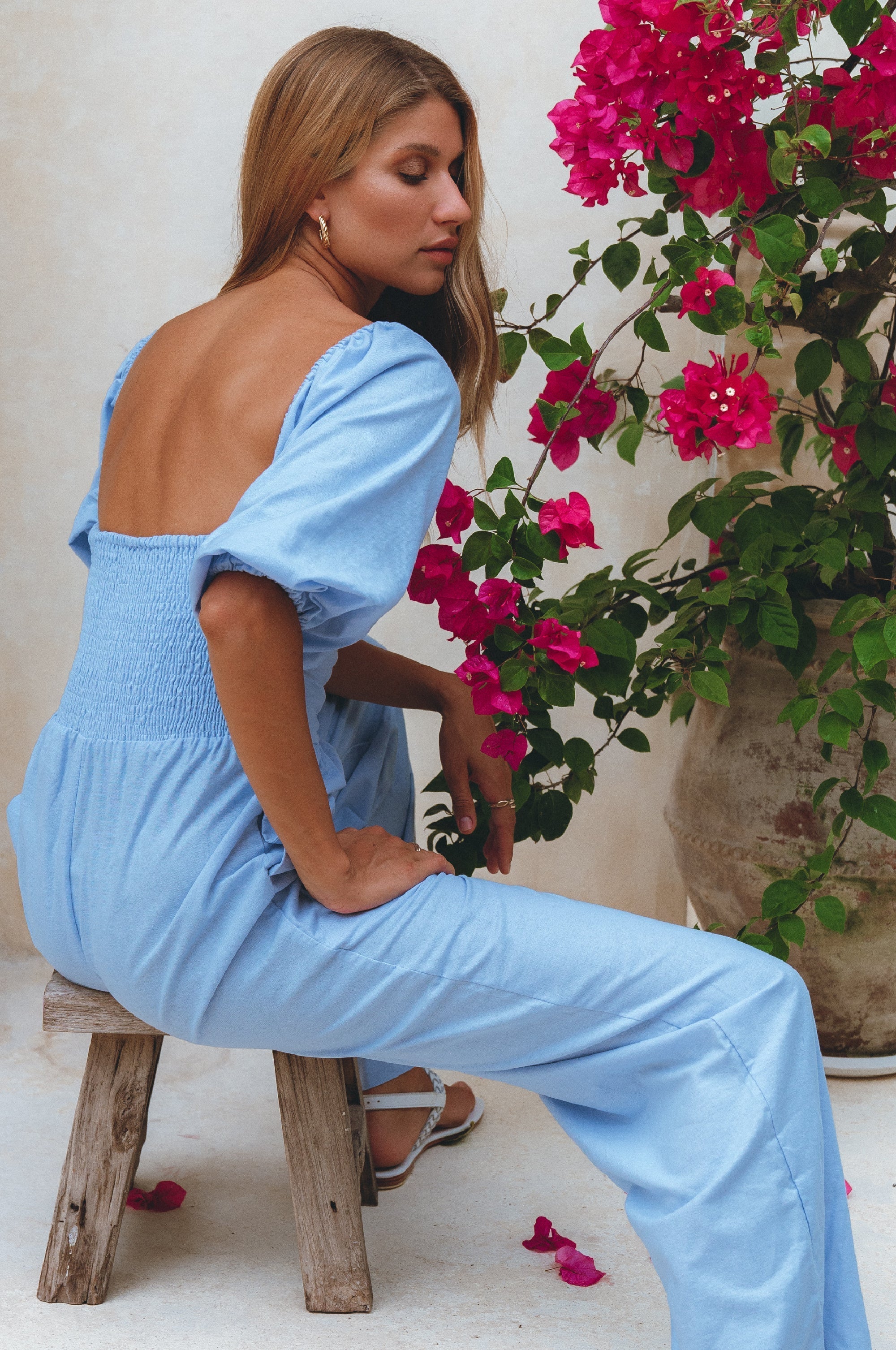Buy Heaven Bay Linen Jumpsuit by Bali ELF
