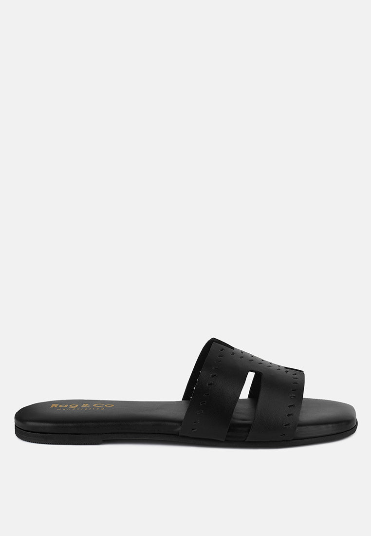 Buy ivanka cut out slip on sandals by London Rag