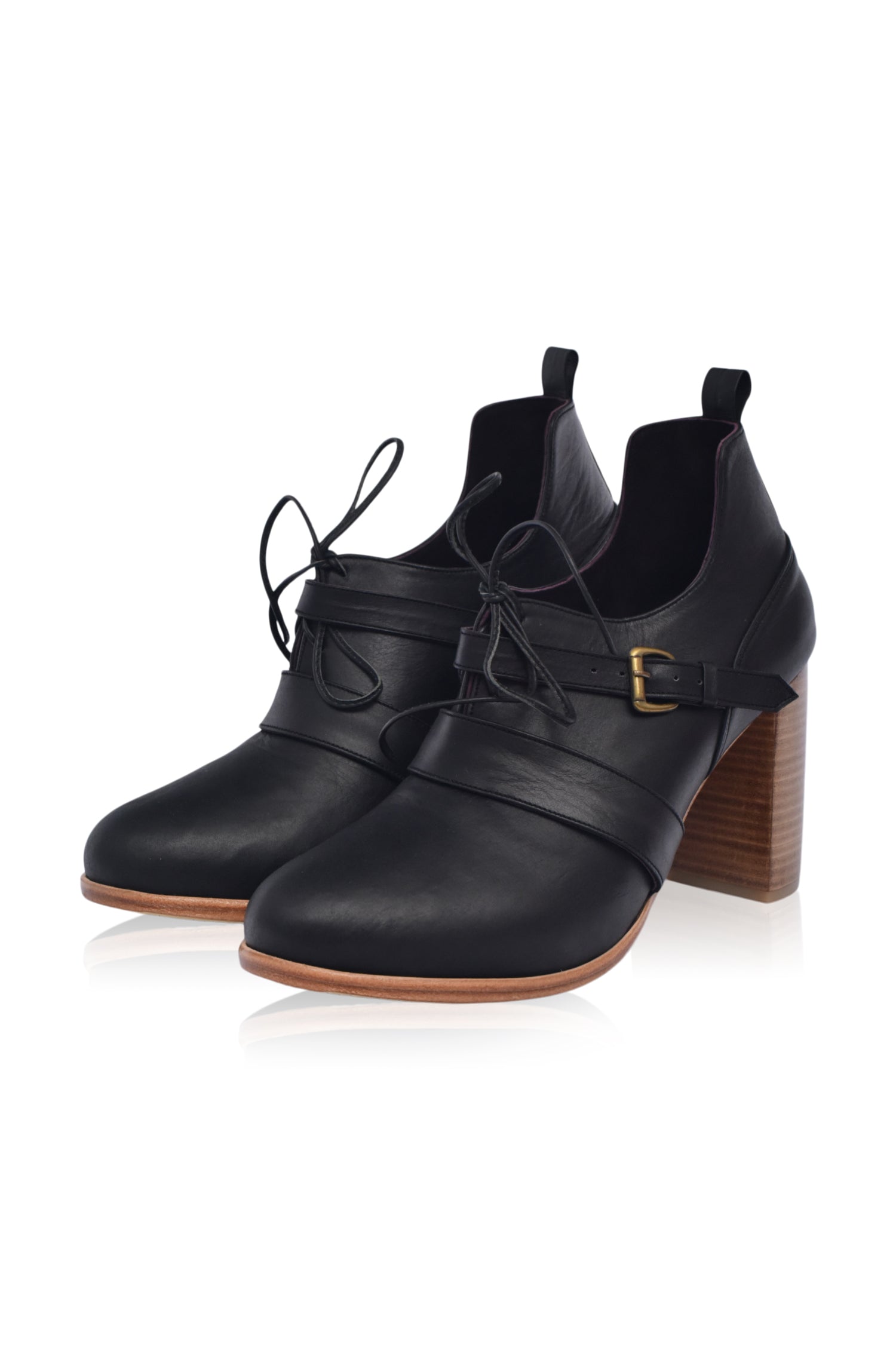 Buy Josephine Lace up Leather Heels by Bali ELF