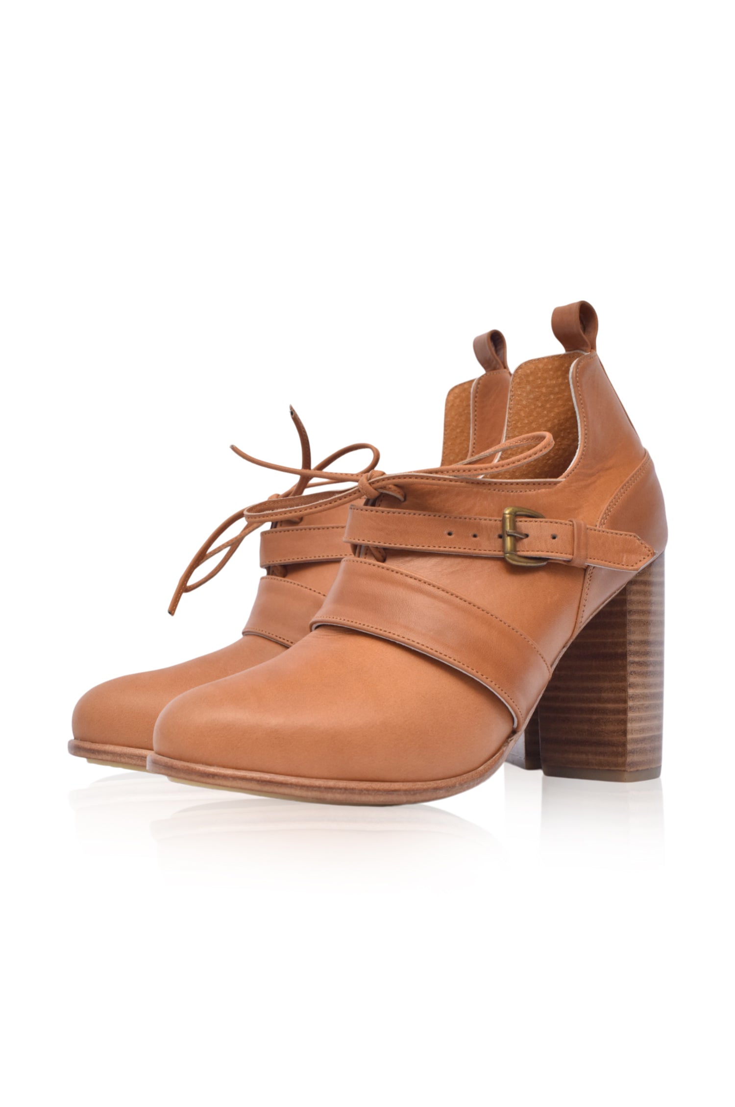 Buy Josephine Lace up Leather Heels by Bali ELF