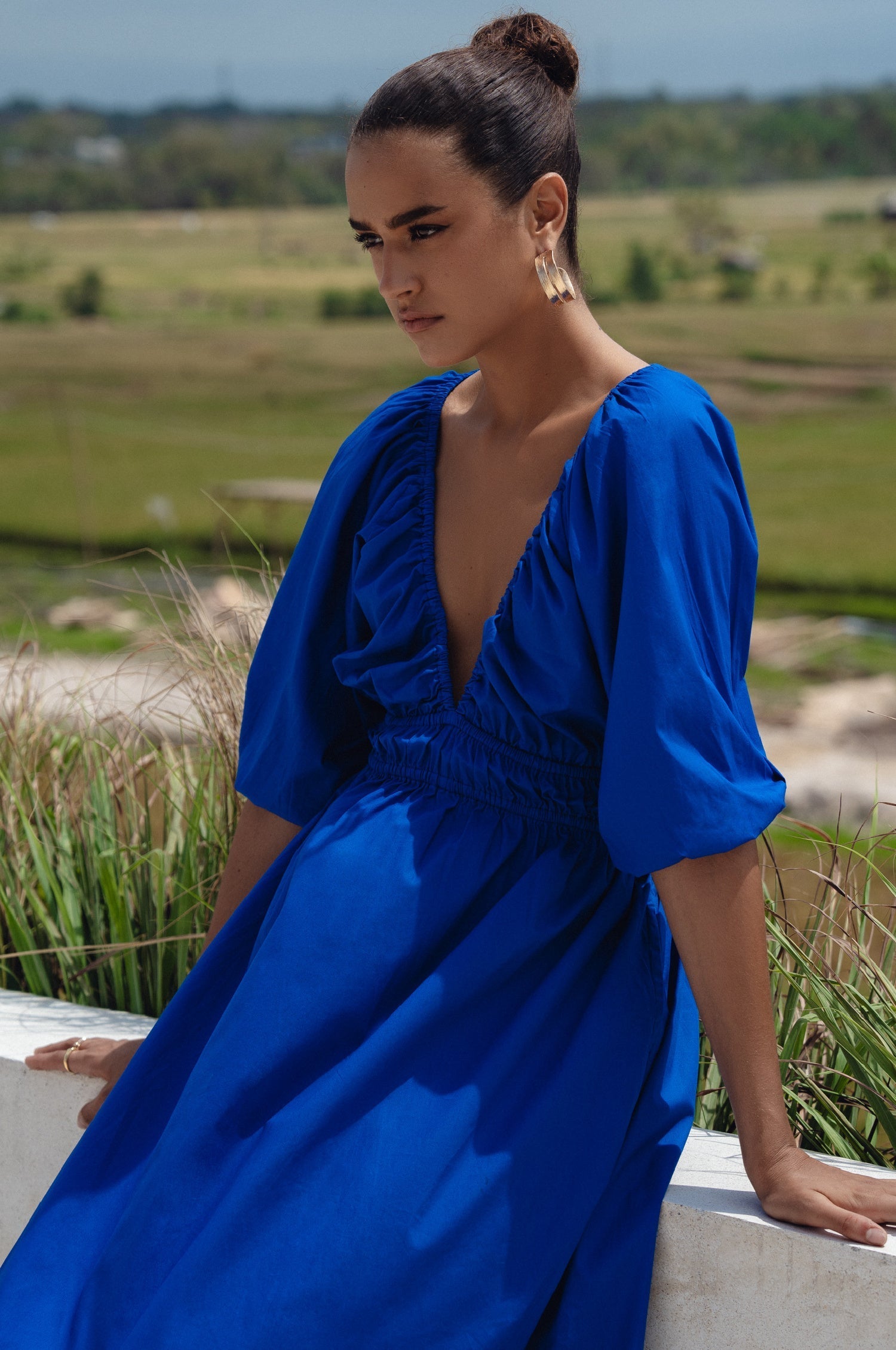 Buy Kezas Cotton Maxi Dress by Bali ELF