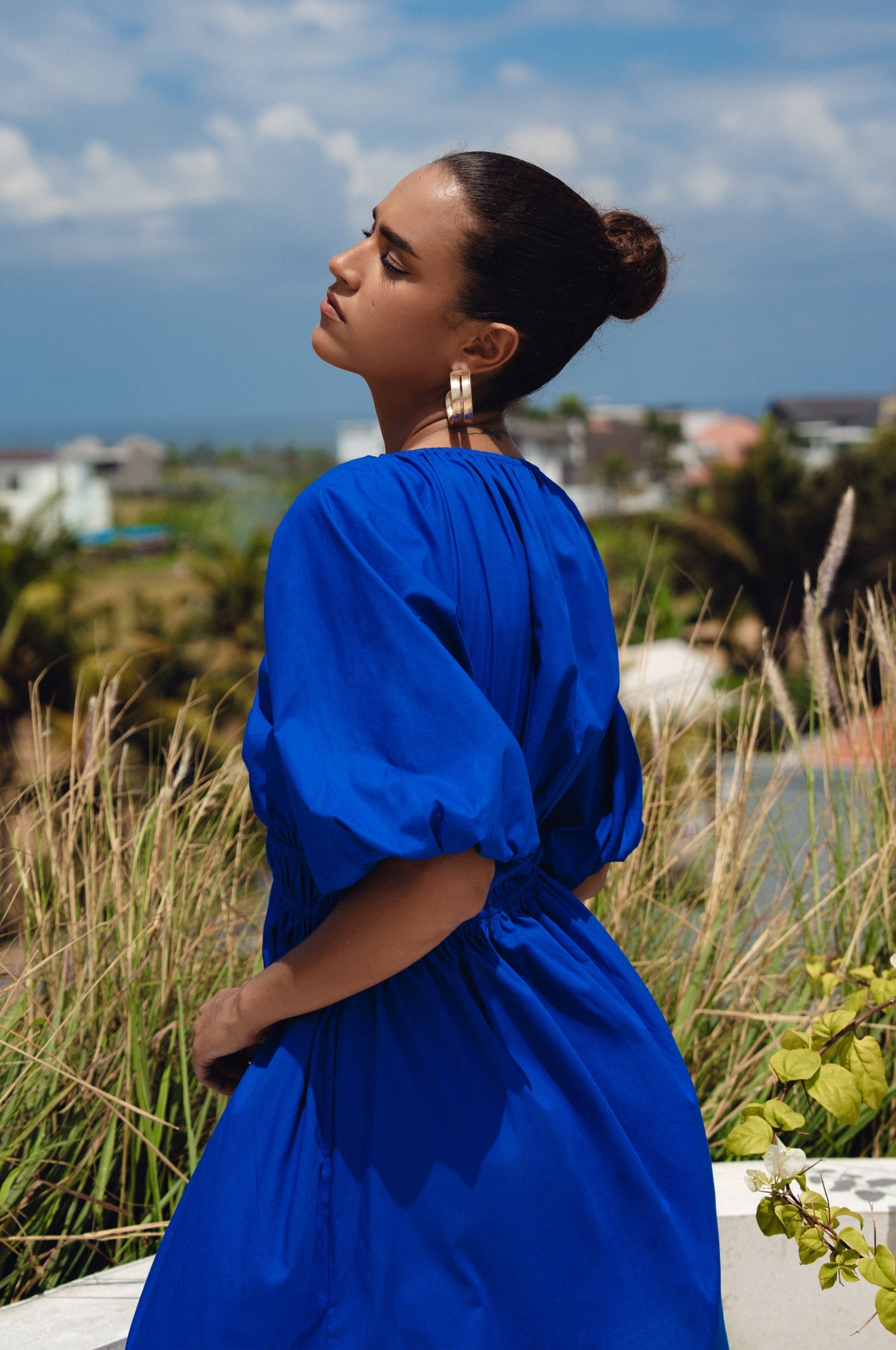 Buy Kezas Cotton Maxi Dress by Bali ELF