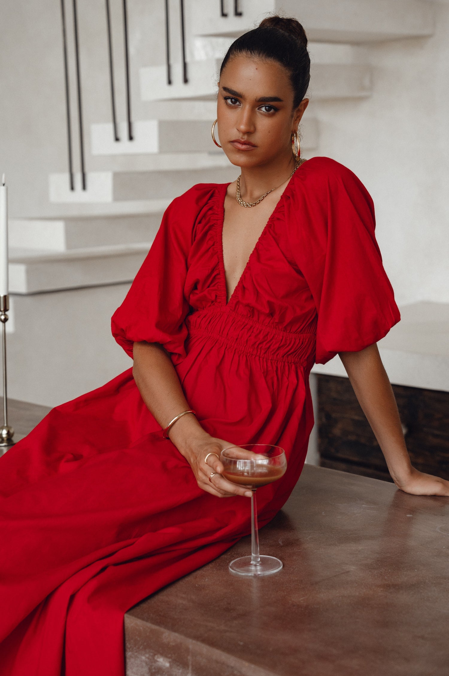 Buy Kezas Cotton Maxi Dress by Bali ELF