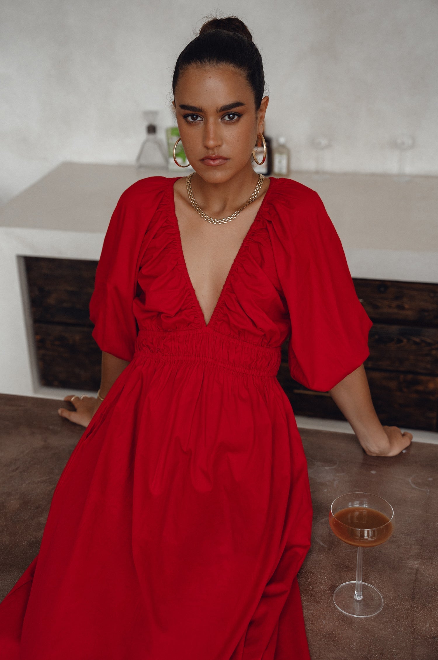 Buy Kezas Cotton Maxi Dress by Bali ELF