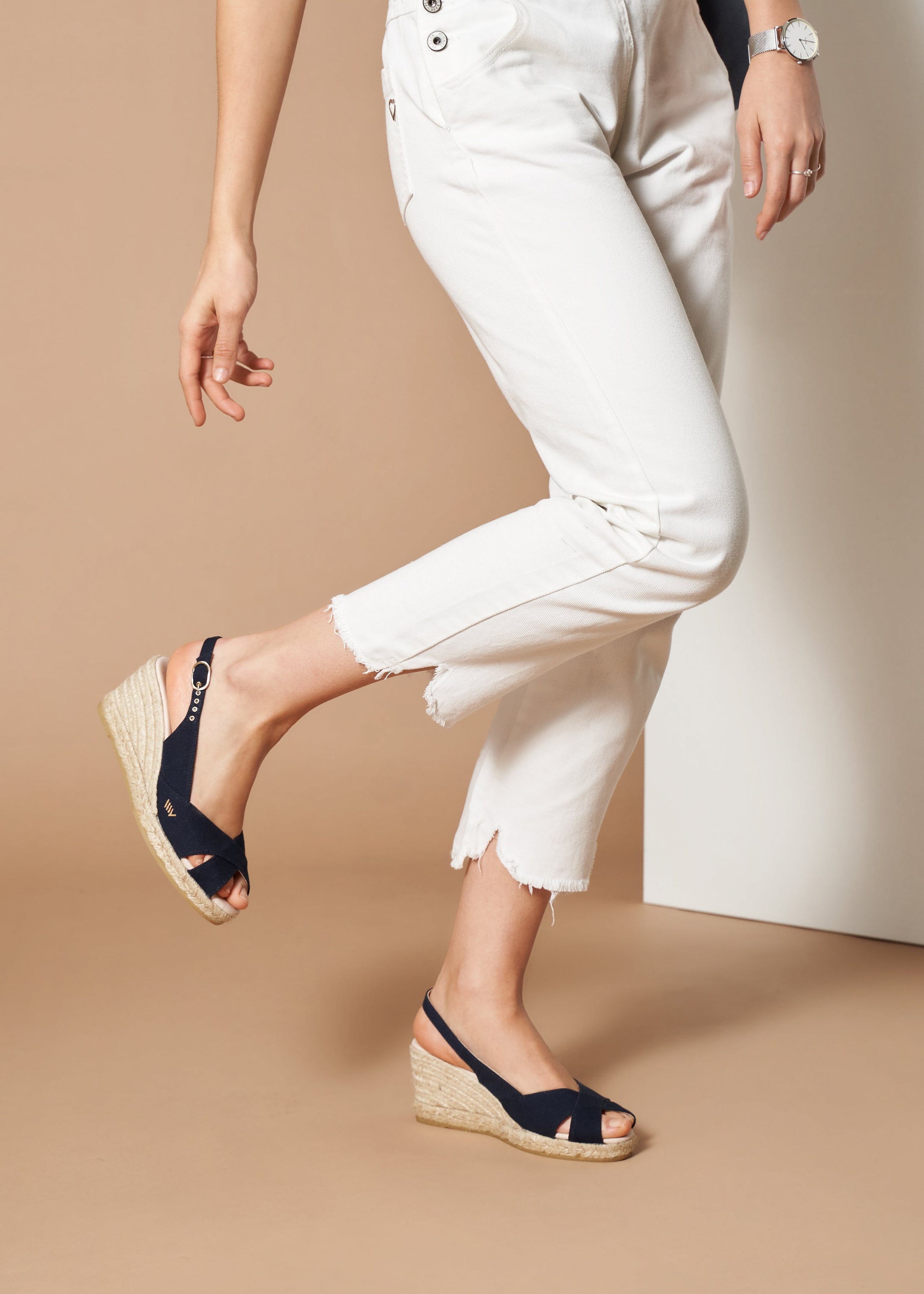 Buy Llansa Canvas Espadrille Sandal Wedges by Viscata
