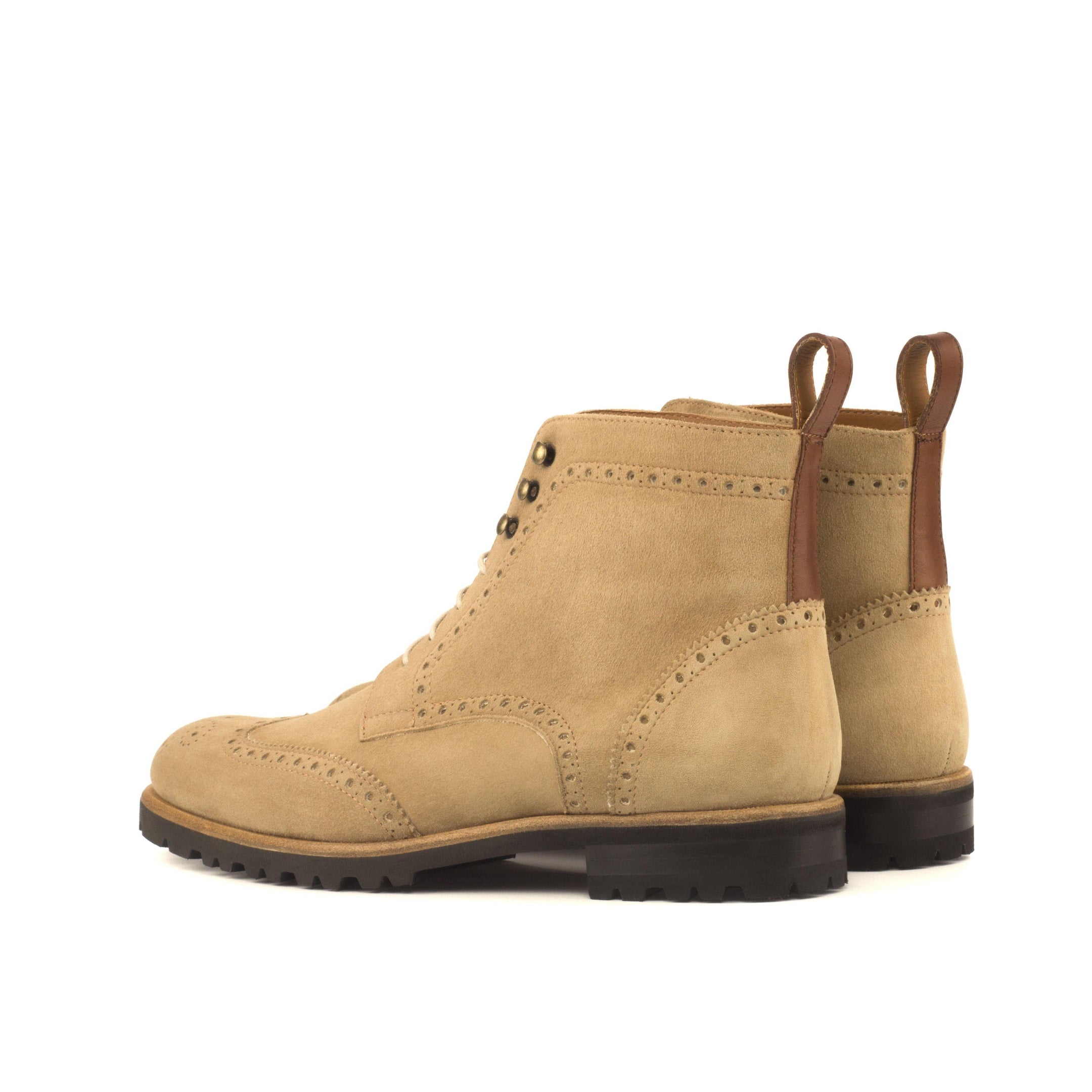 Mayas Ladies Military Brogue Boots