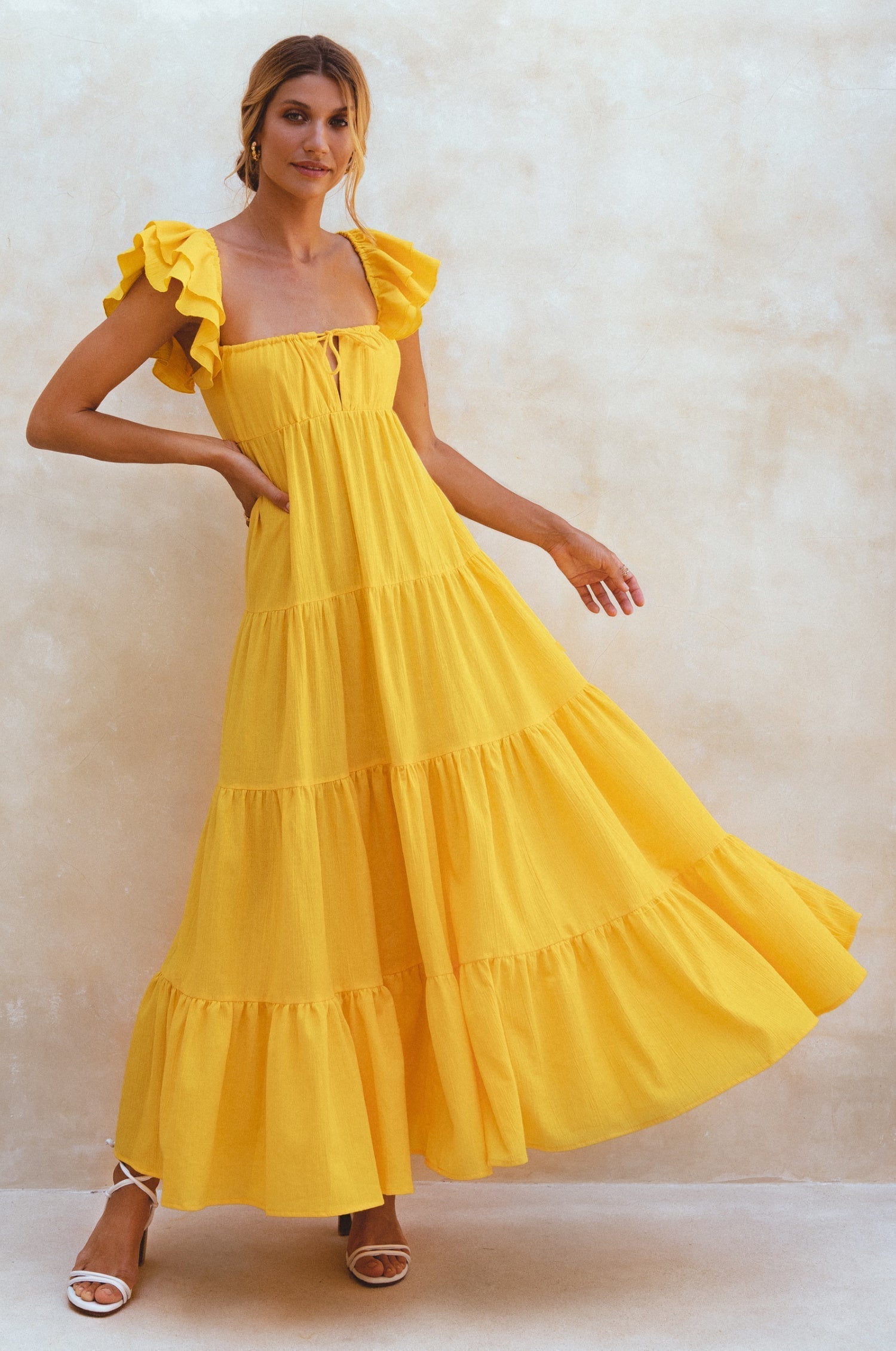 Buy Nymph Bohemian Linen Maxi Dress by Bali ELF