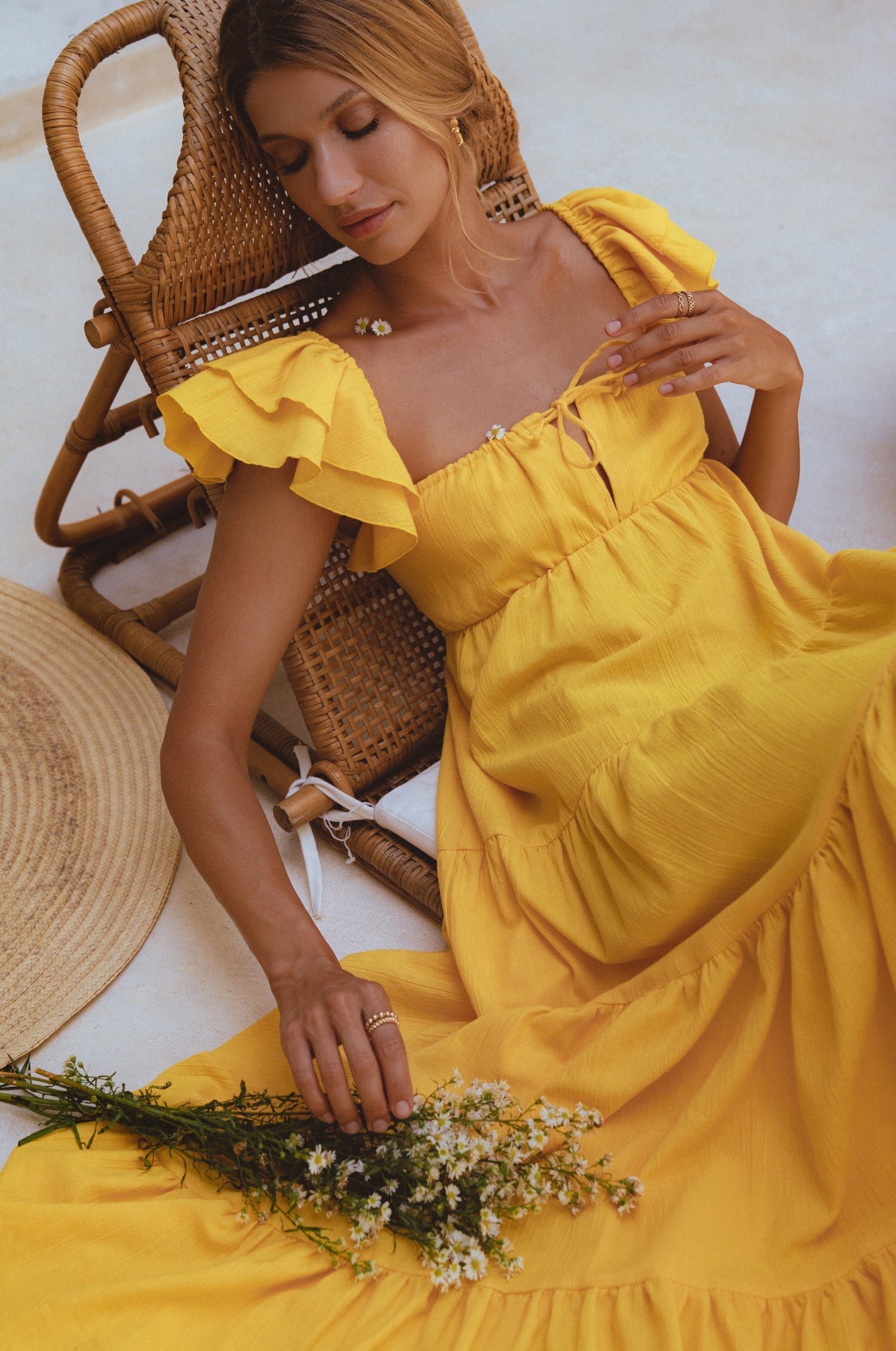 Buy Nymph Bohemian Linen Maxi Dress by Bali ELF