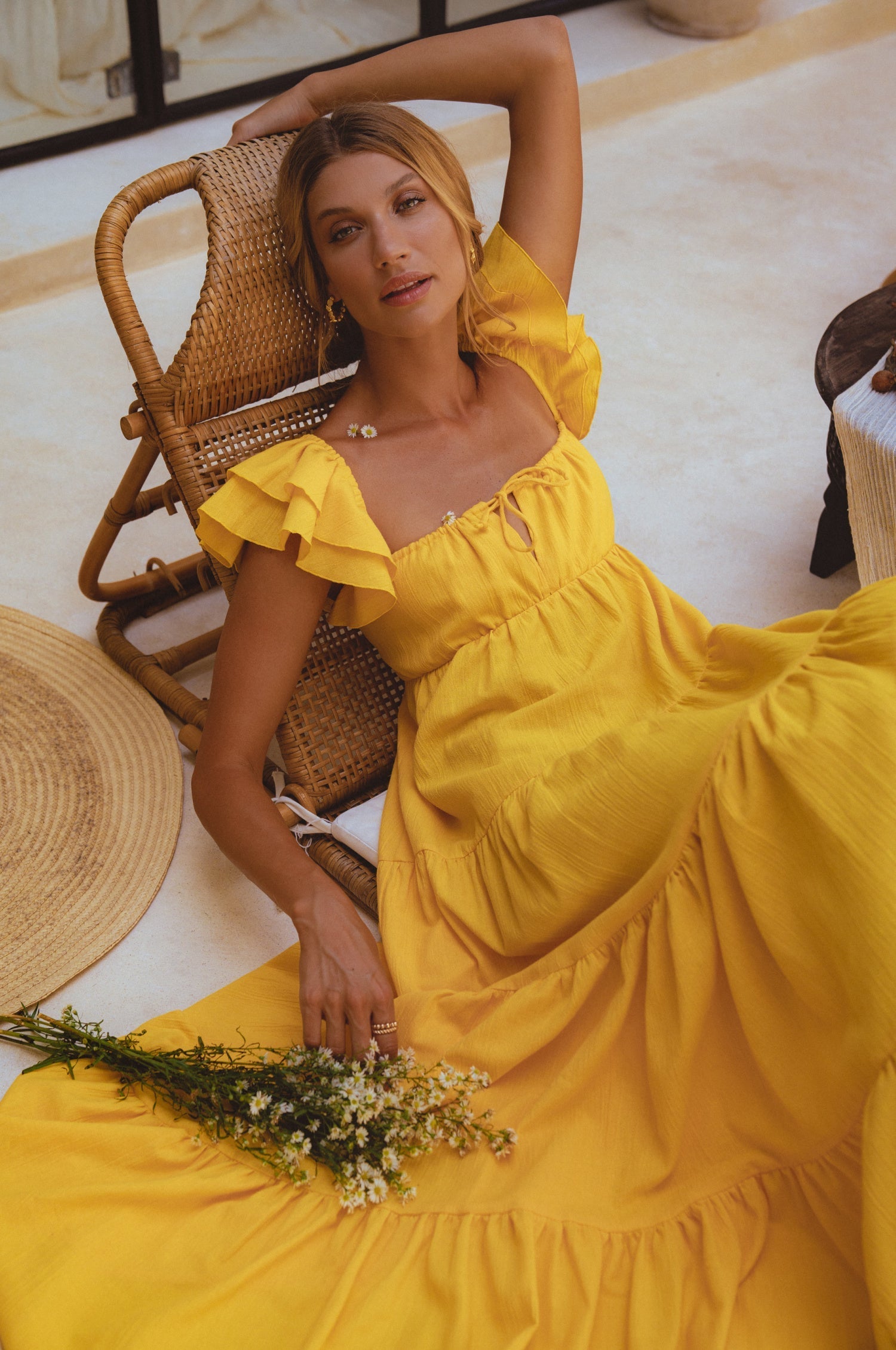 Buy Nymph Bohemian Linen Maxi Dress by Bali ELF