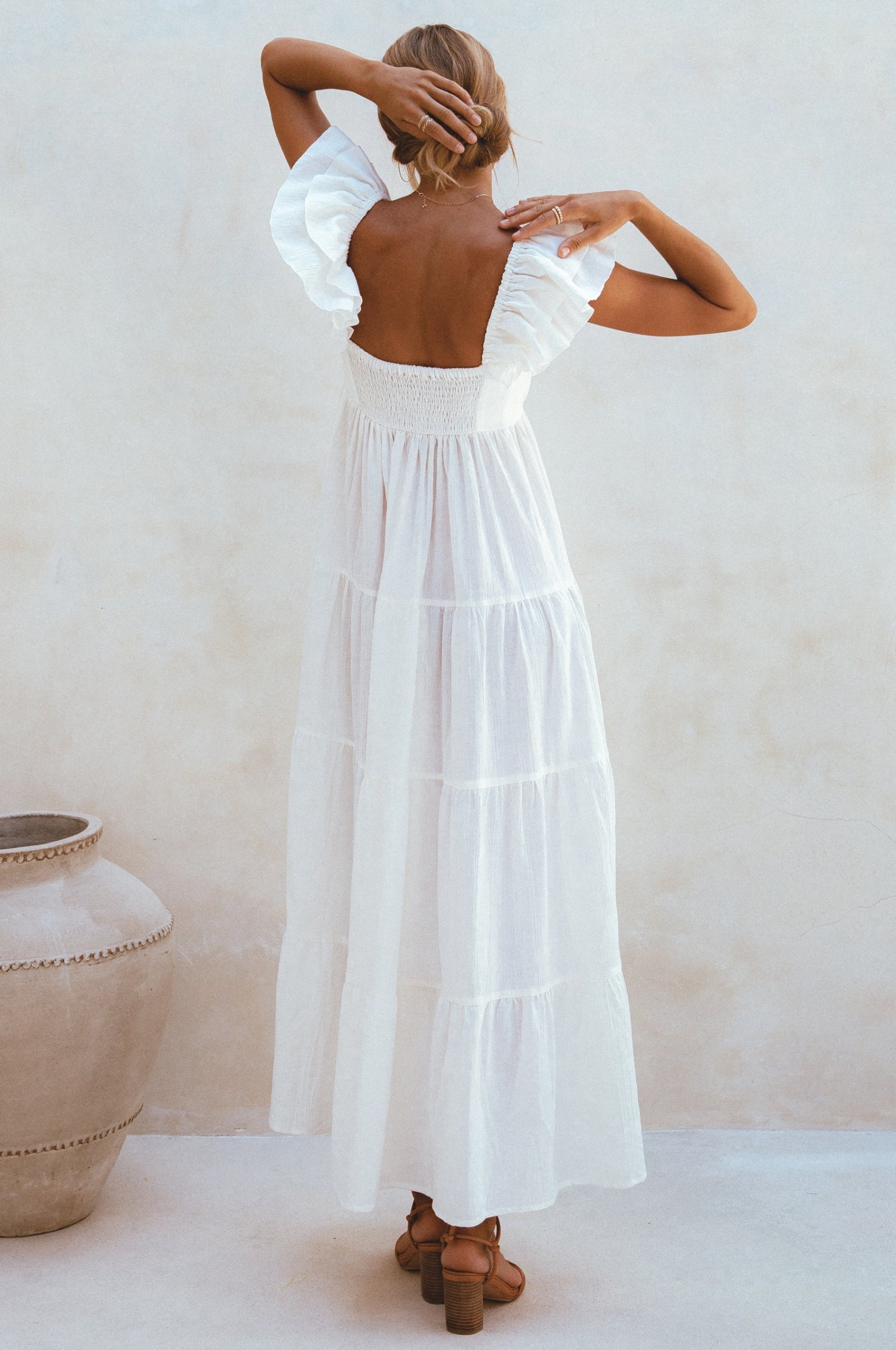 Buy Nymph Bohemian Linen Maxi Dress by Bali ELF